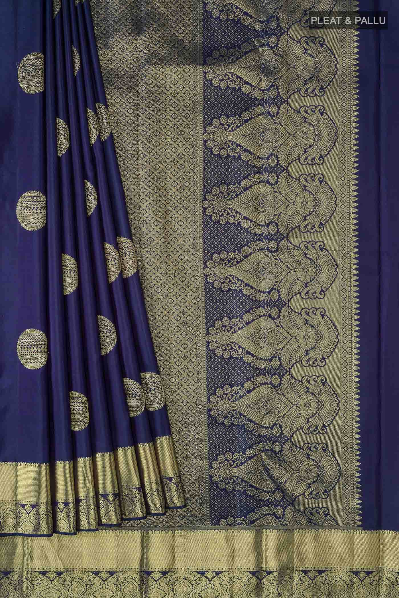 Blue Kanchipuram Silk Saree