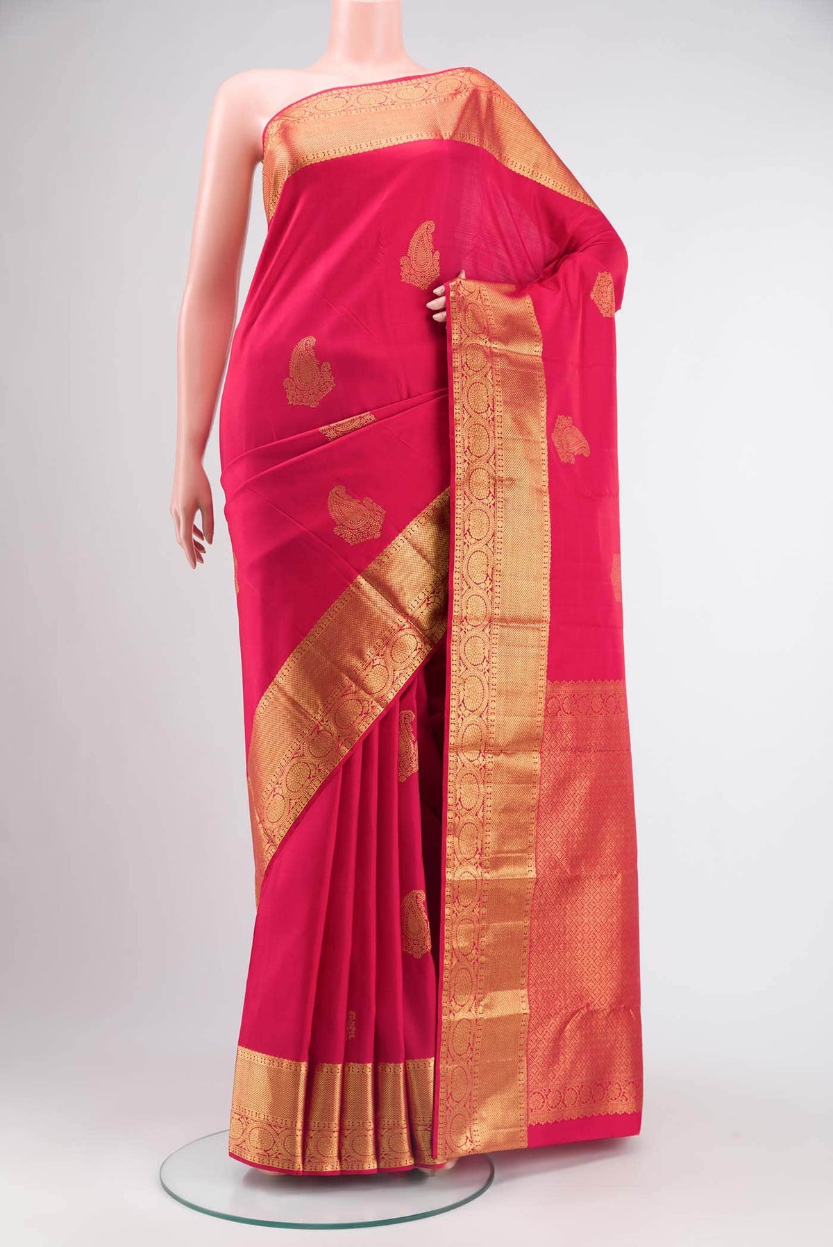 Pink Kanchipuram Silk Saree