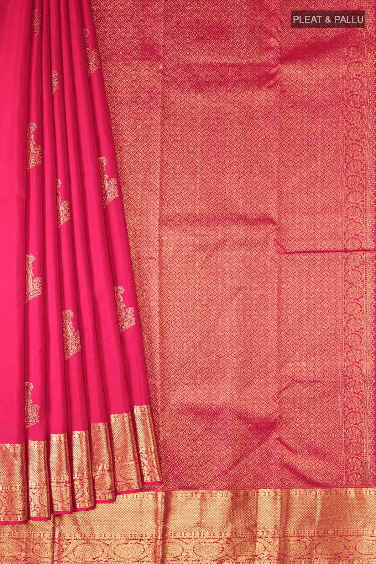 Pink Kanchipuram Silk Saree