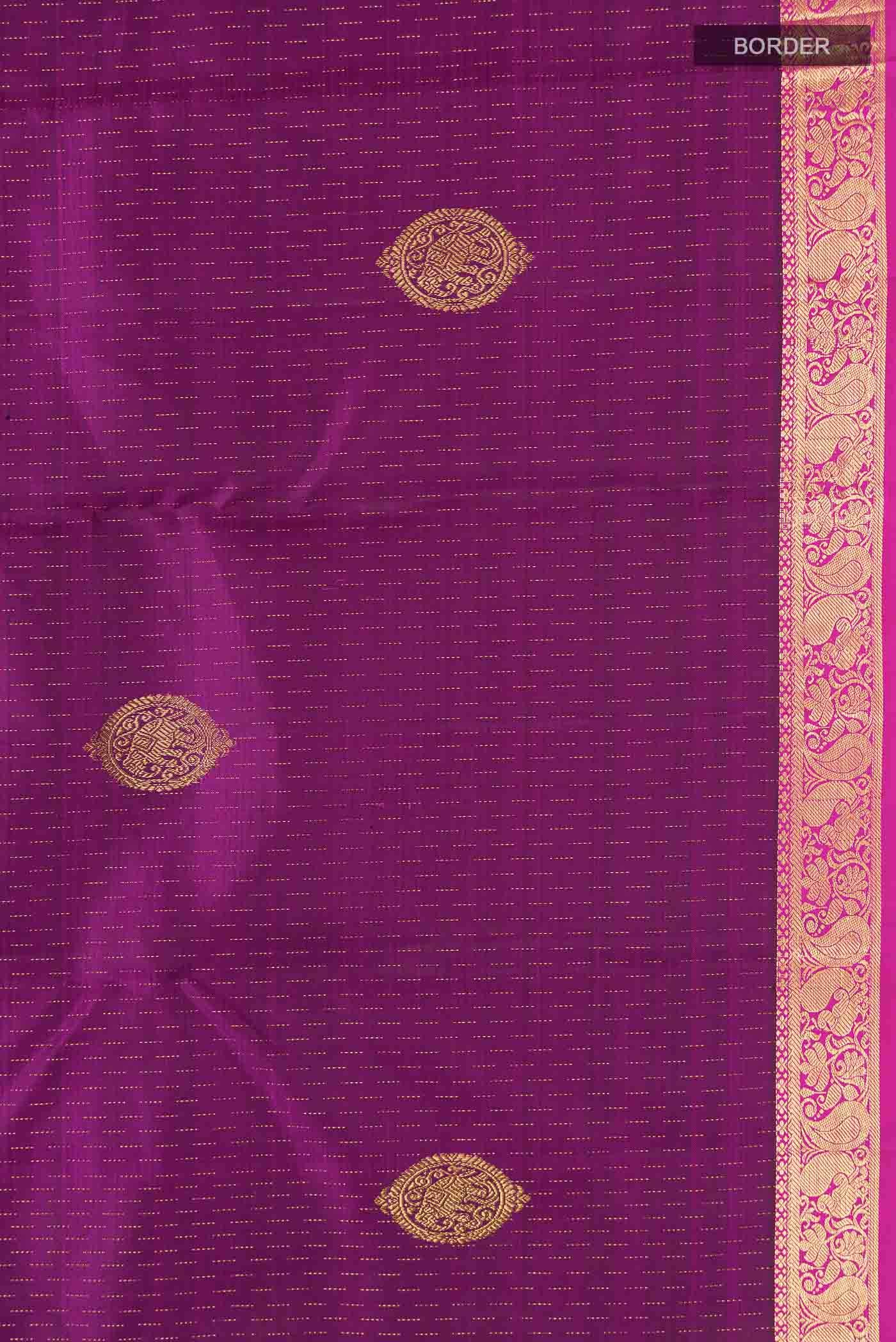 Purple Kanchipuram Silk Saree