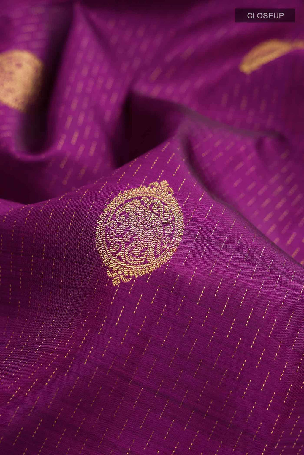 Purple Kanchipuram Silk Saree