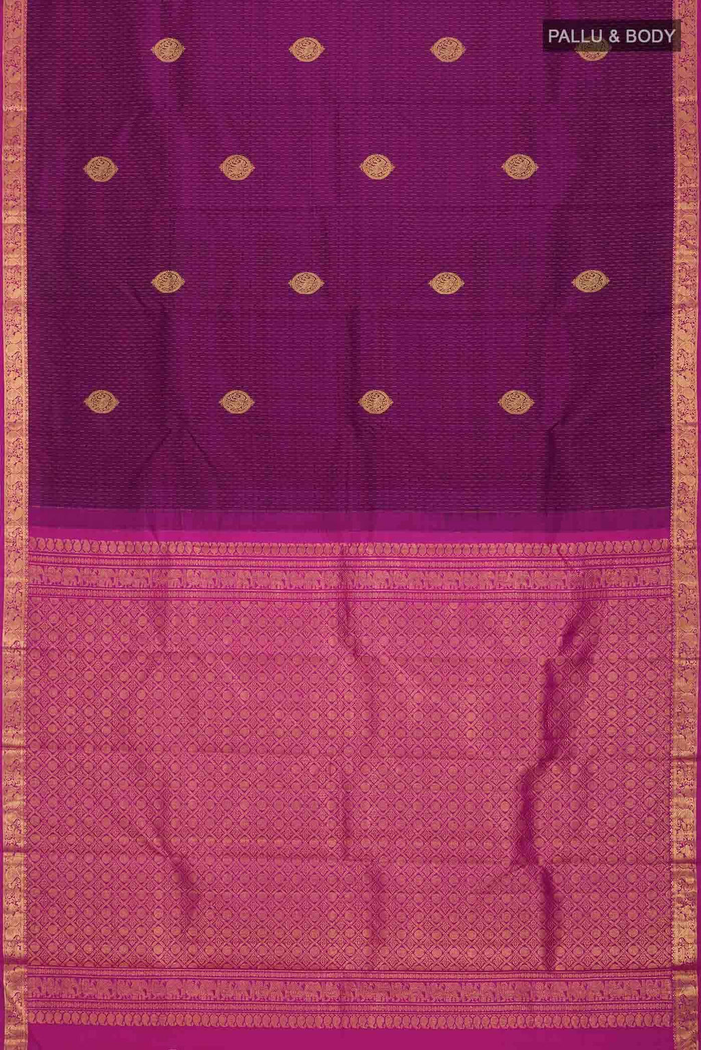 Purple Kanchipuram Silk Saree