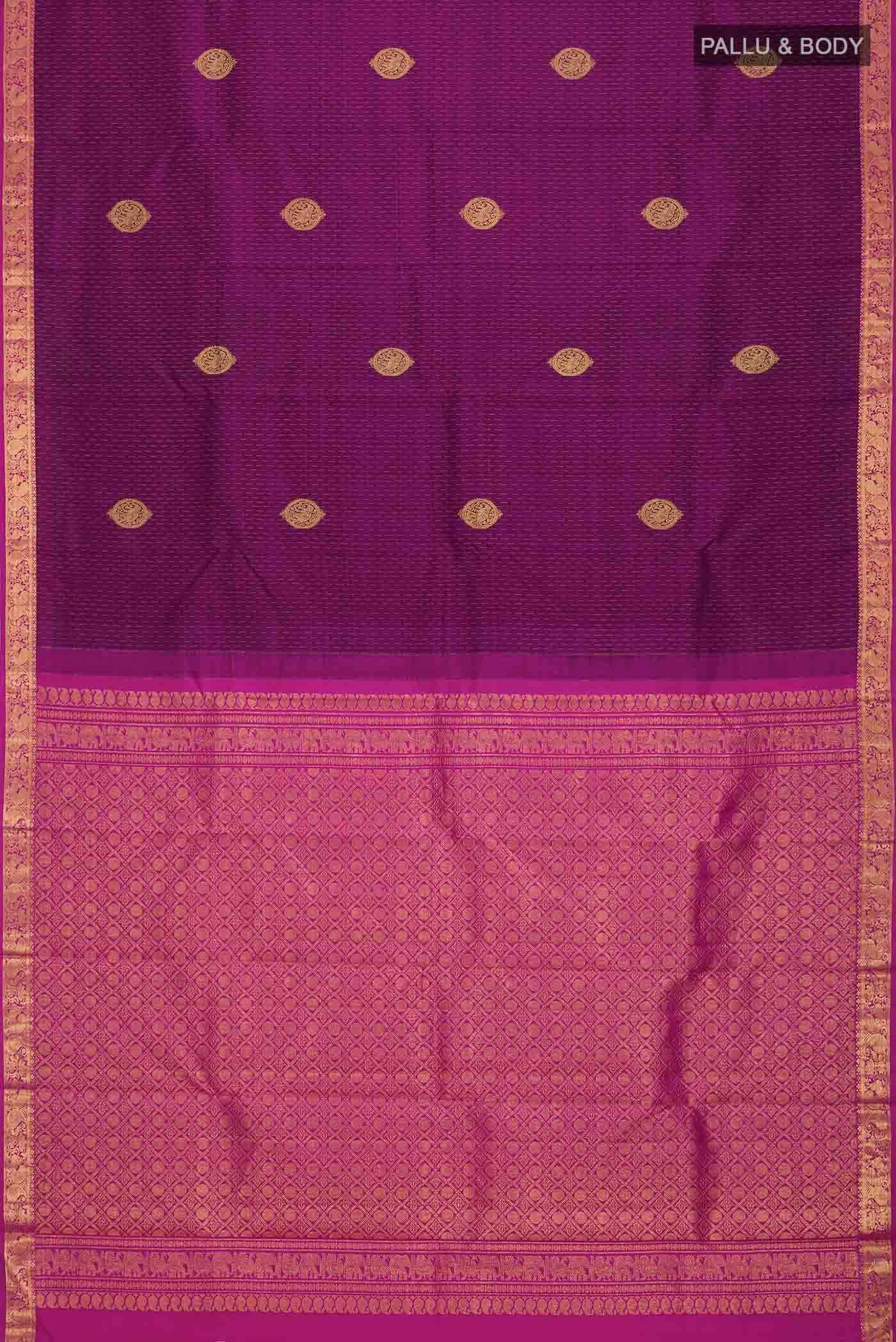 Purple Kanchipuram Silk Saree