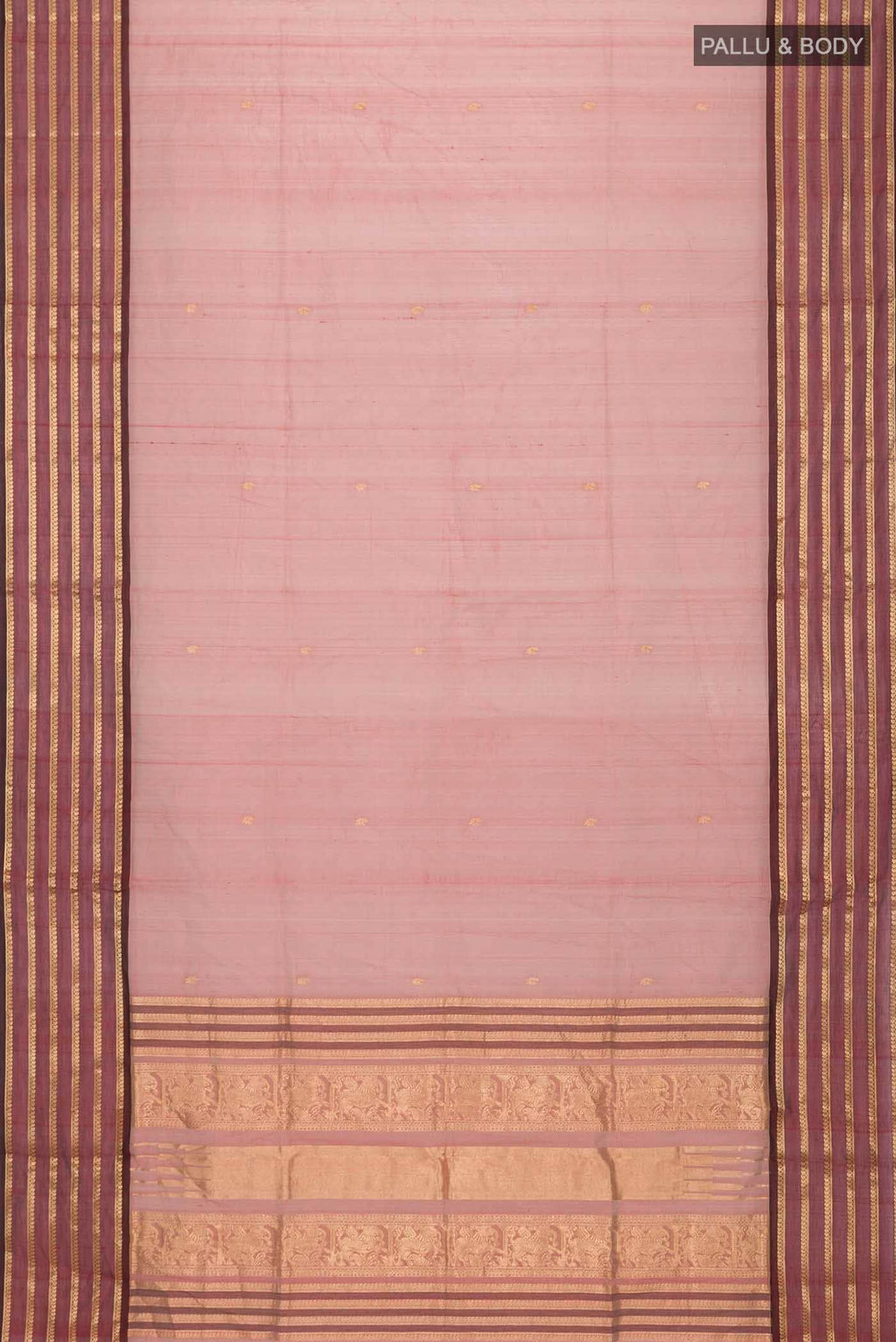 Brown Silk Cotton Saree