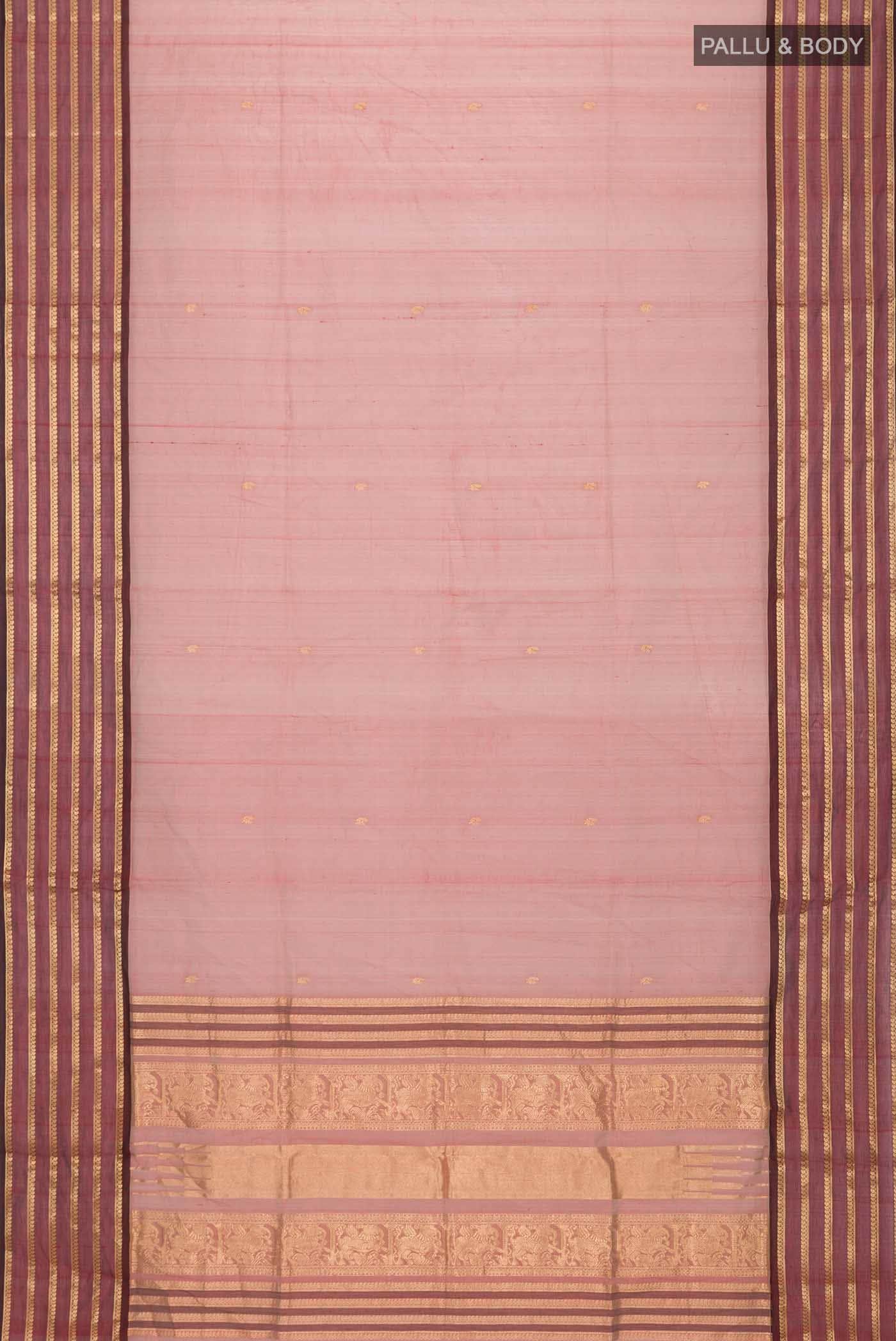Brown Silk Cotton Saree