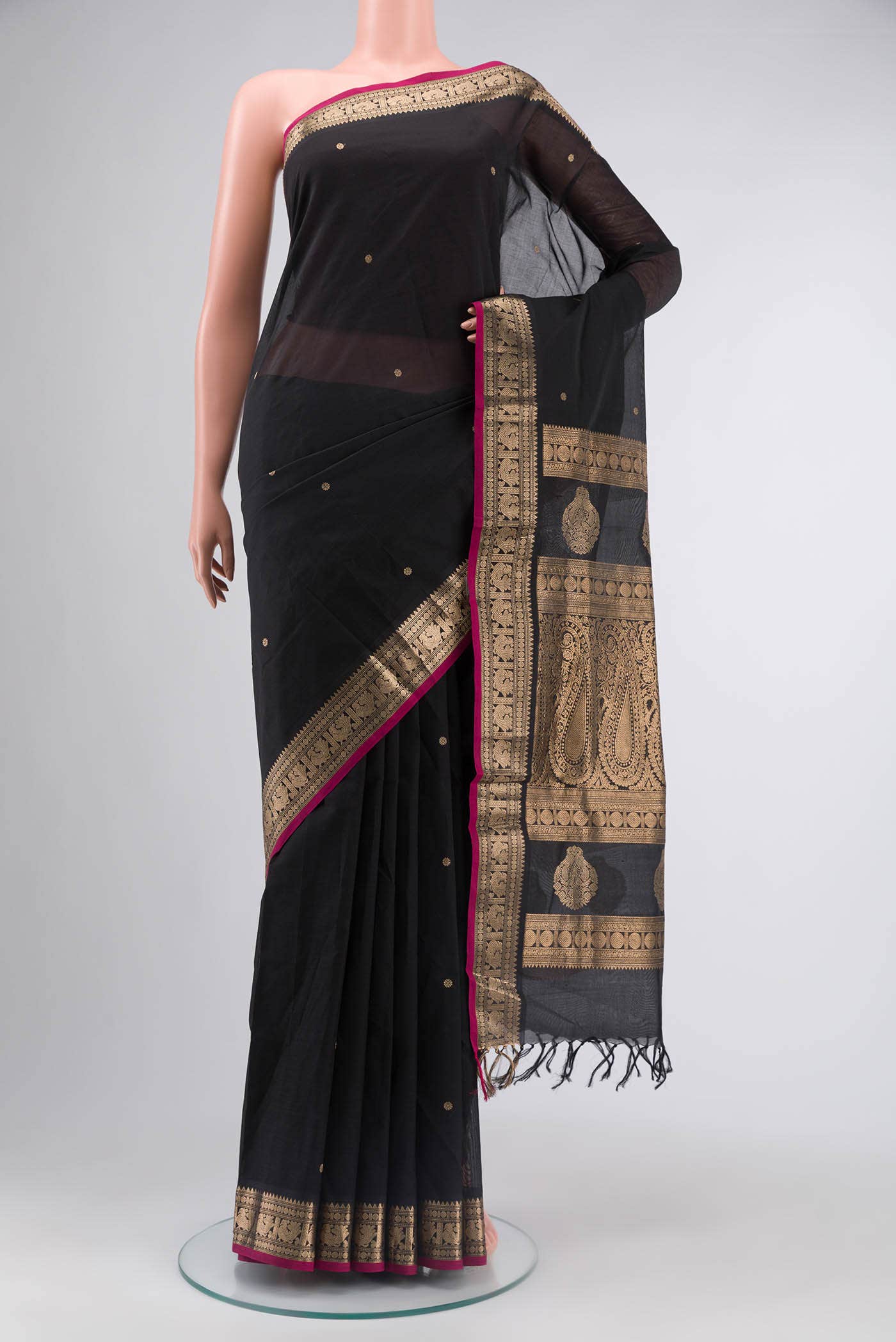 Black Silk Cotton Saree