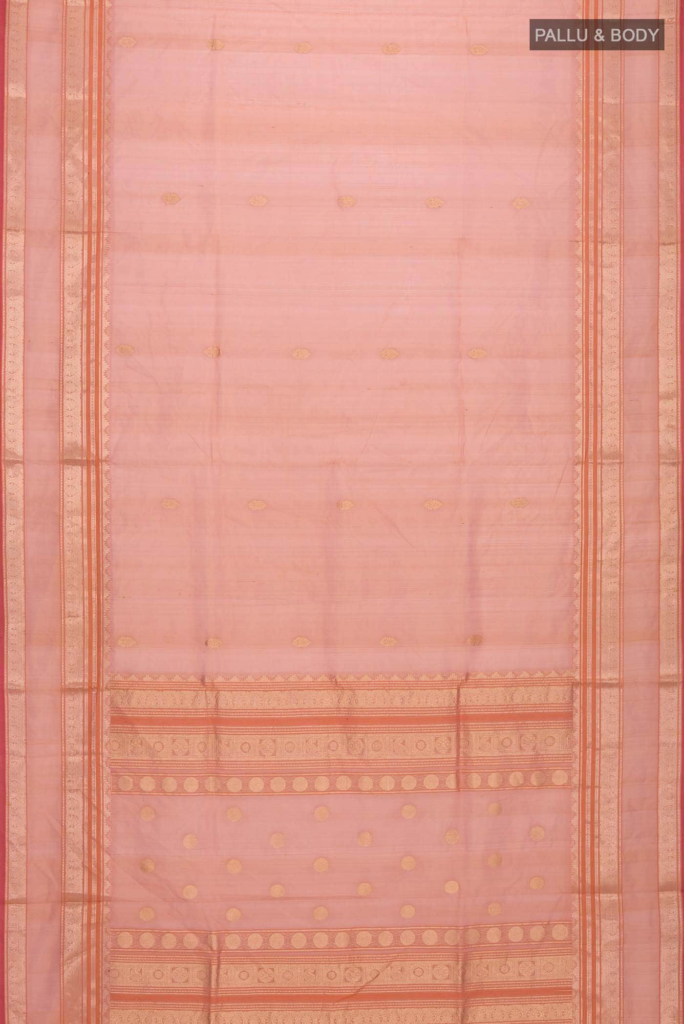 Peach Silk Cotton Saree