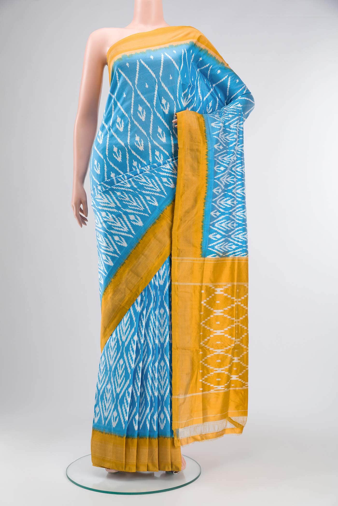 Blue Pochampally Silk Saree