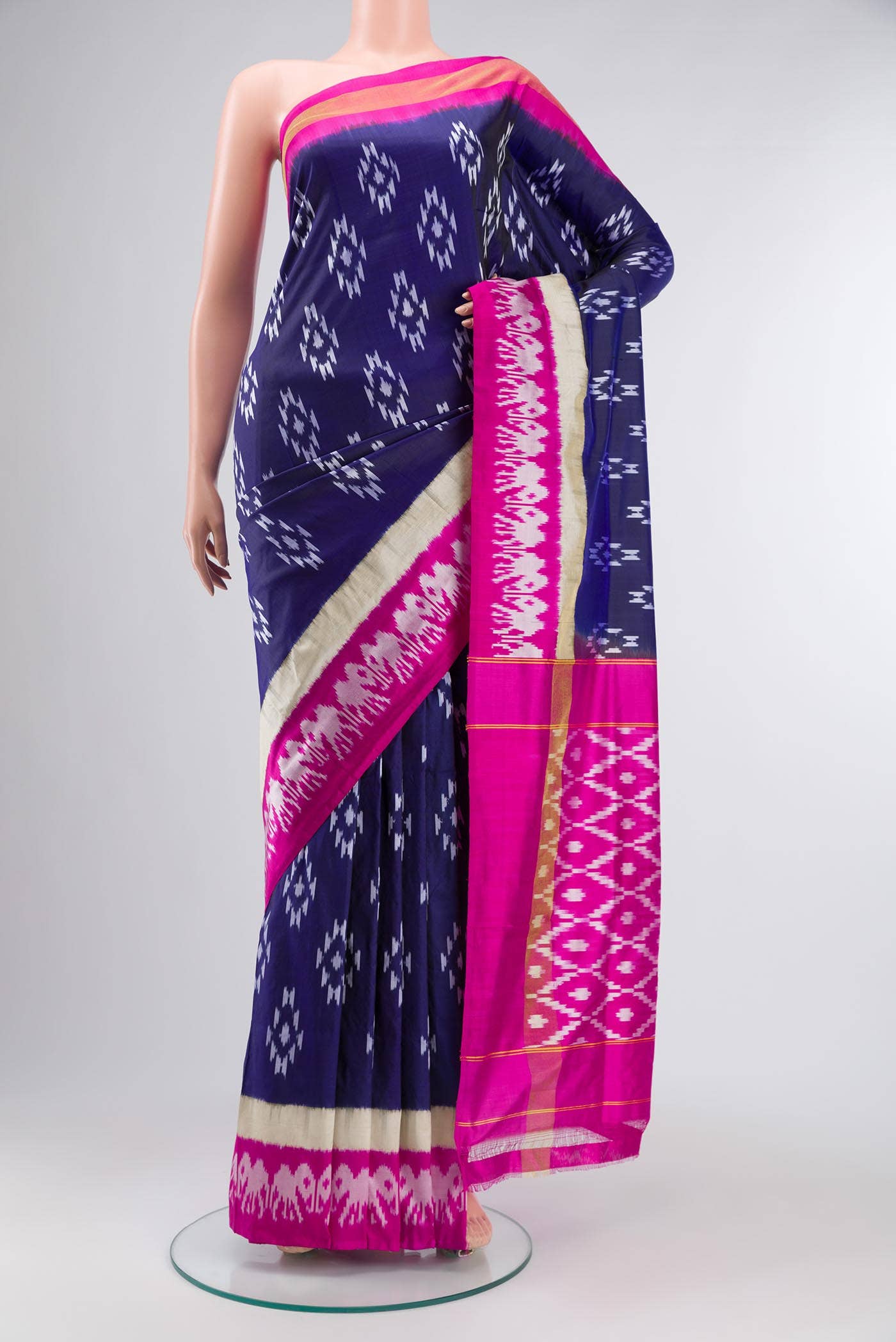 Blue Pochampally Silk Saree