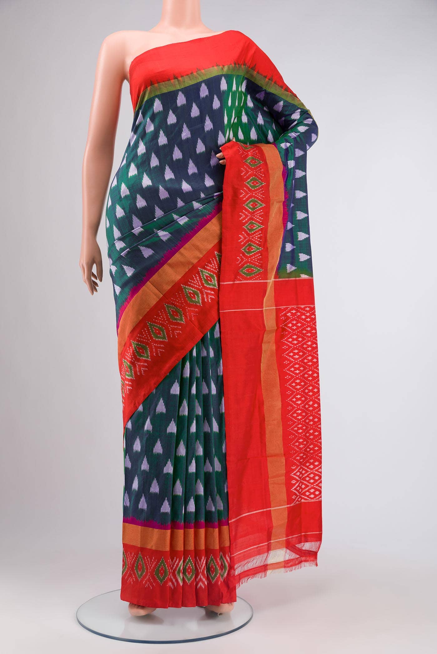 Green Pochampally Silk Saree
