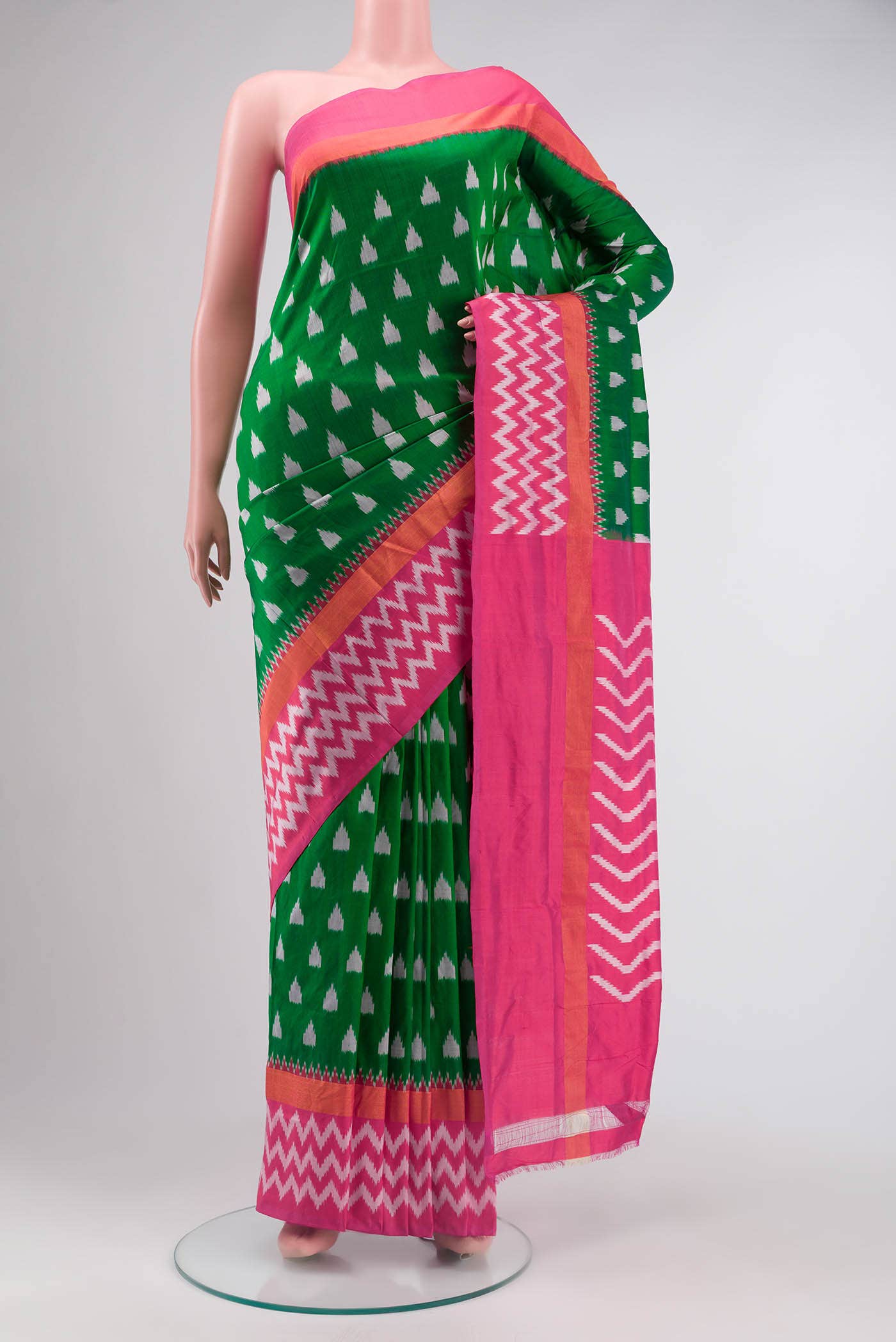 Green Pochampally Silk Saree