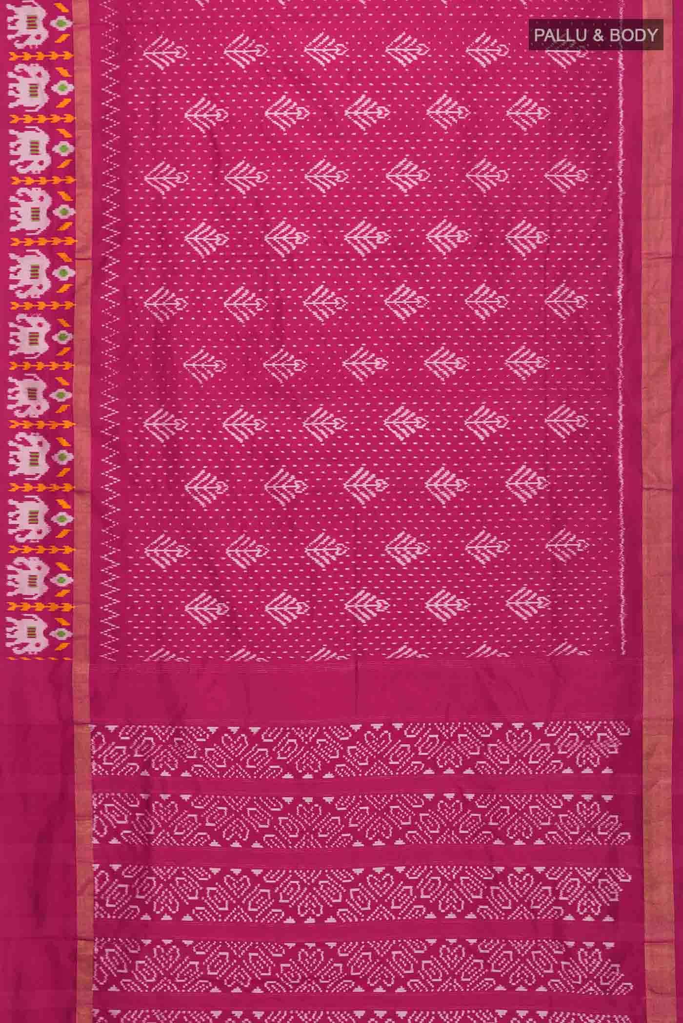 Pink Pochampally Silk Saree