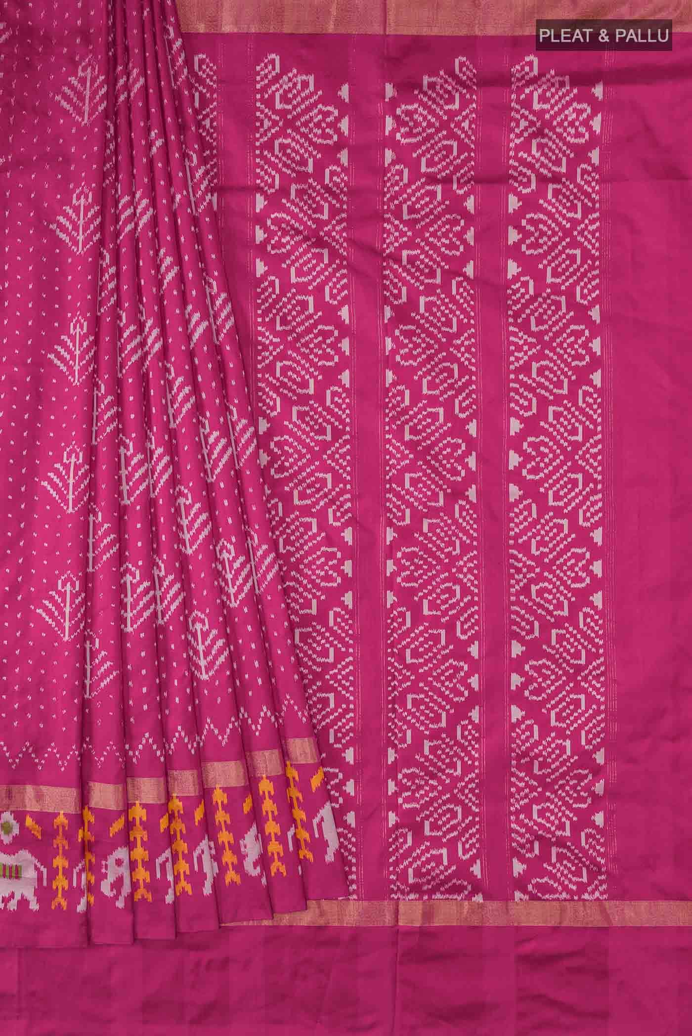 Pink Pochampally Silk Saree