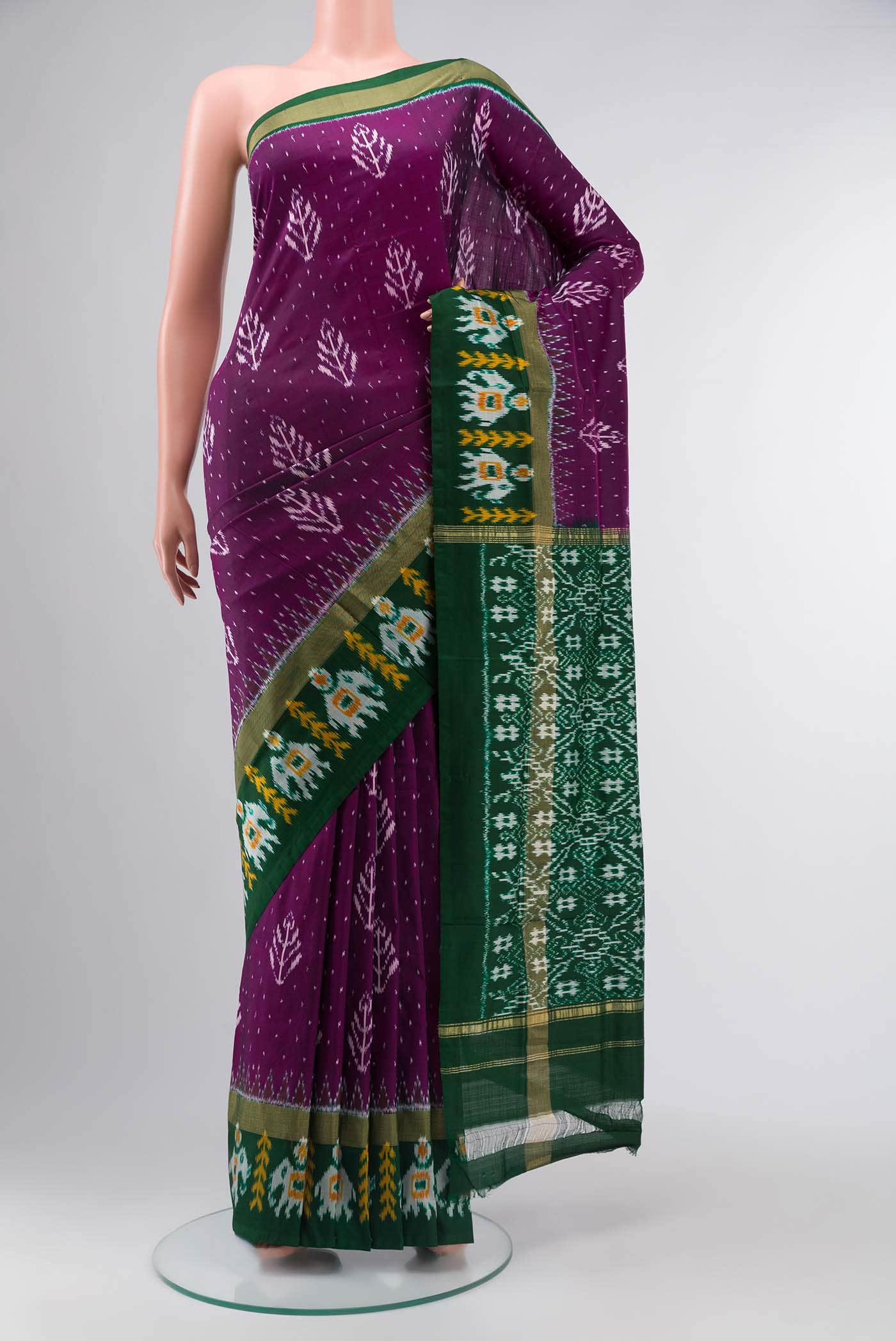 Purple Pochampally Silk Saree