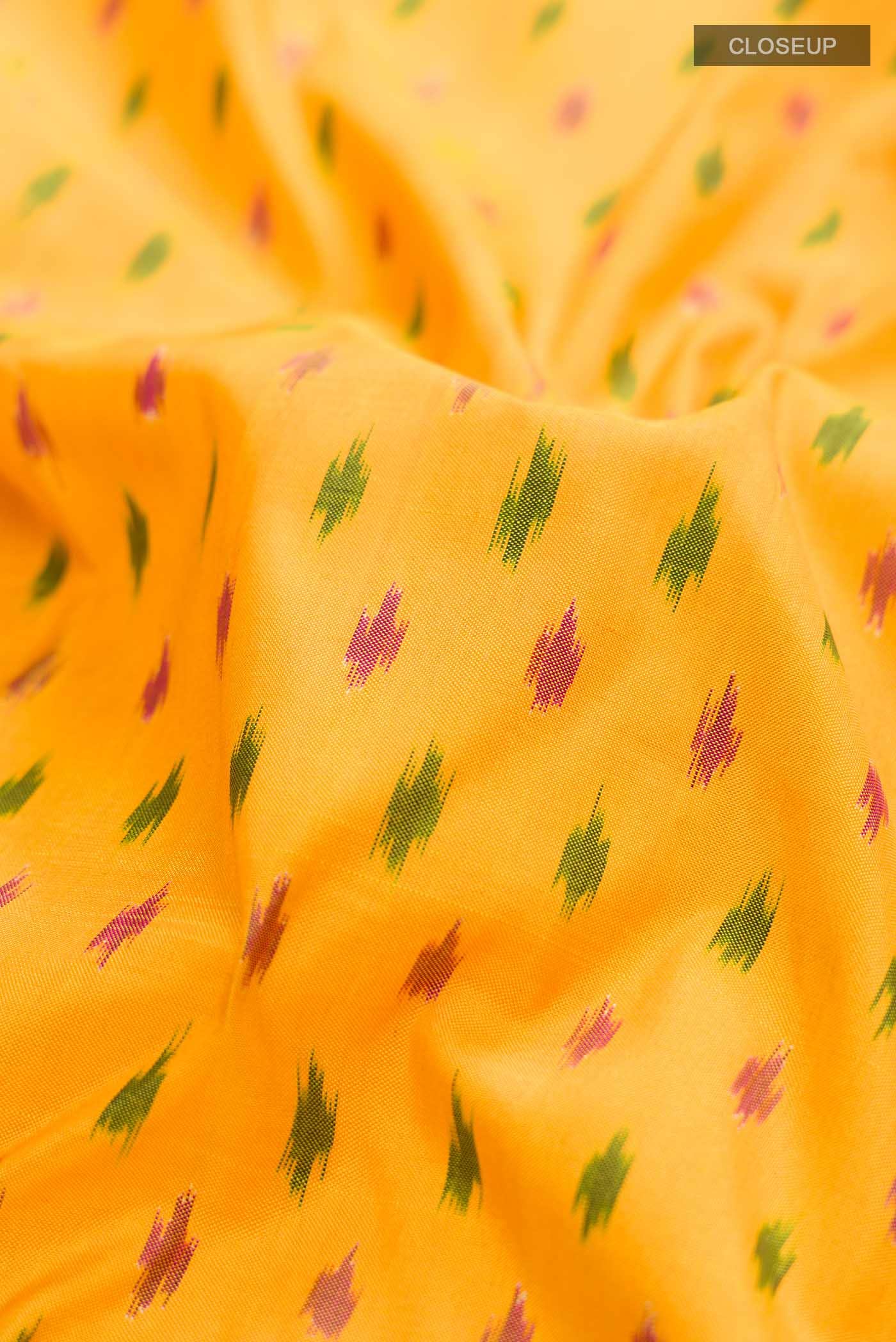 Yellow Pochampally Silk Saree