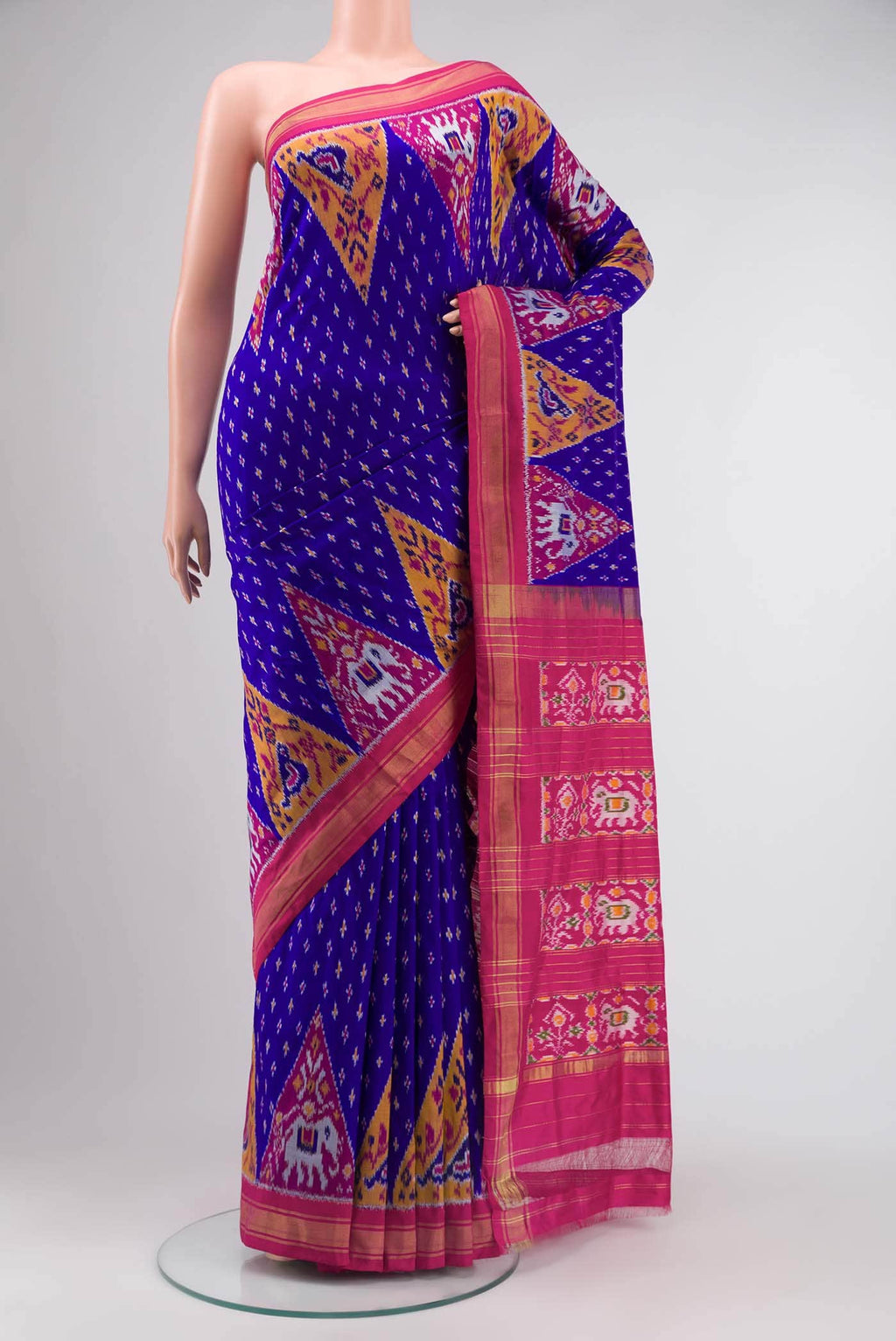 Blue Pochampally Silk Saree