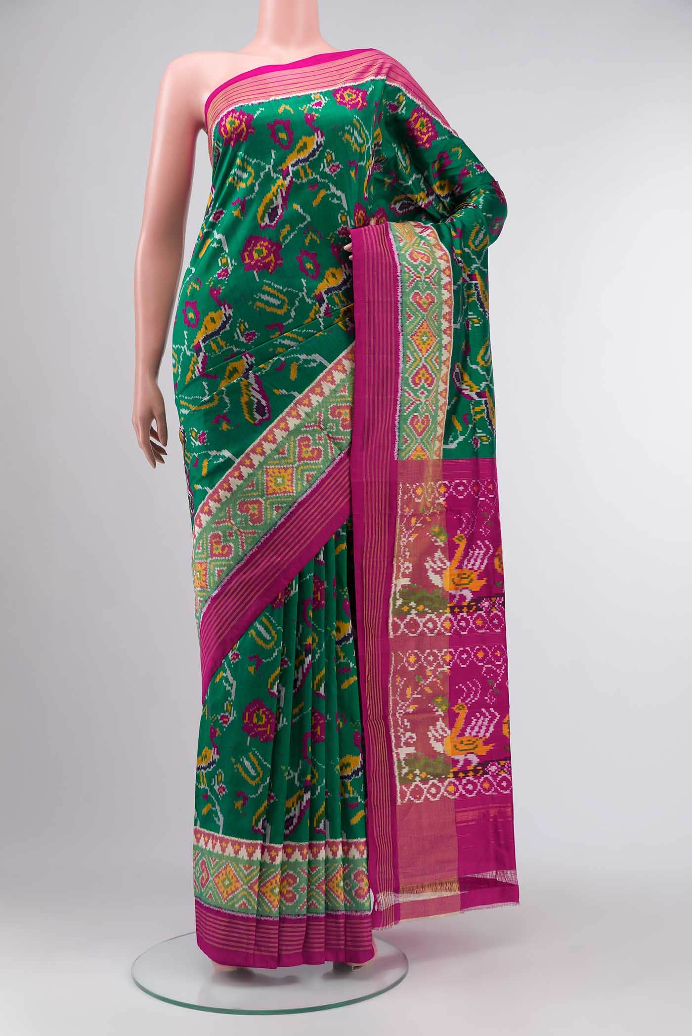 Green Pochampally Silk Saree