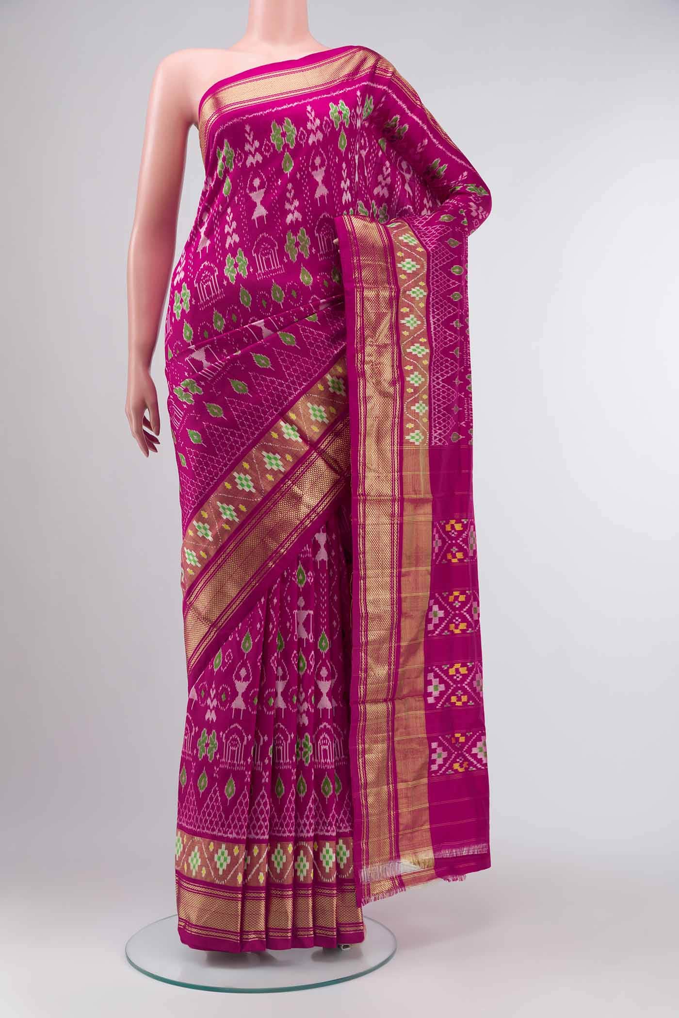Pink Pochampally Silk Saree
