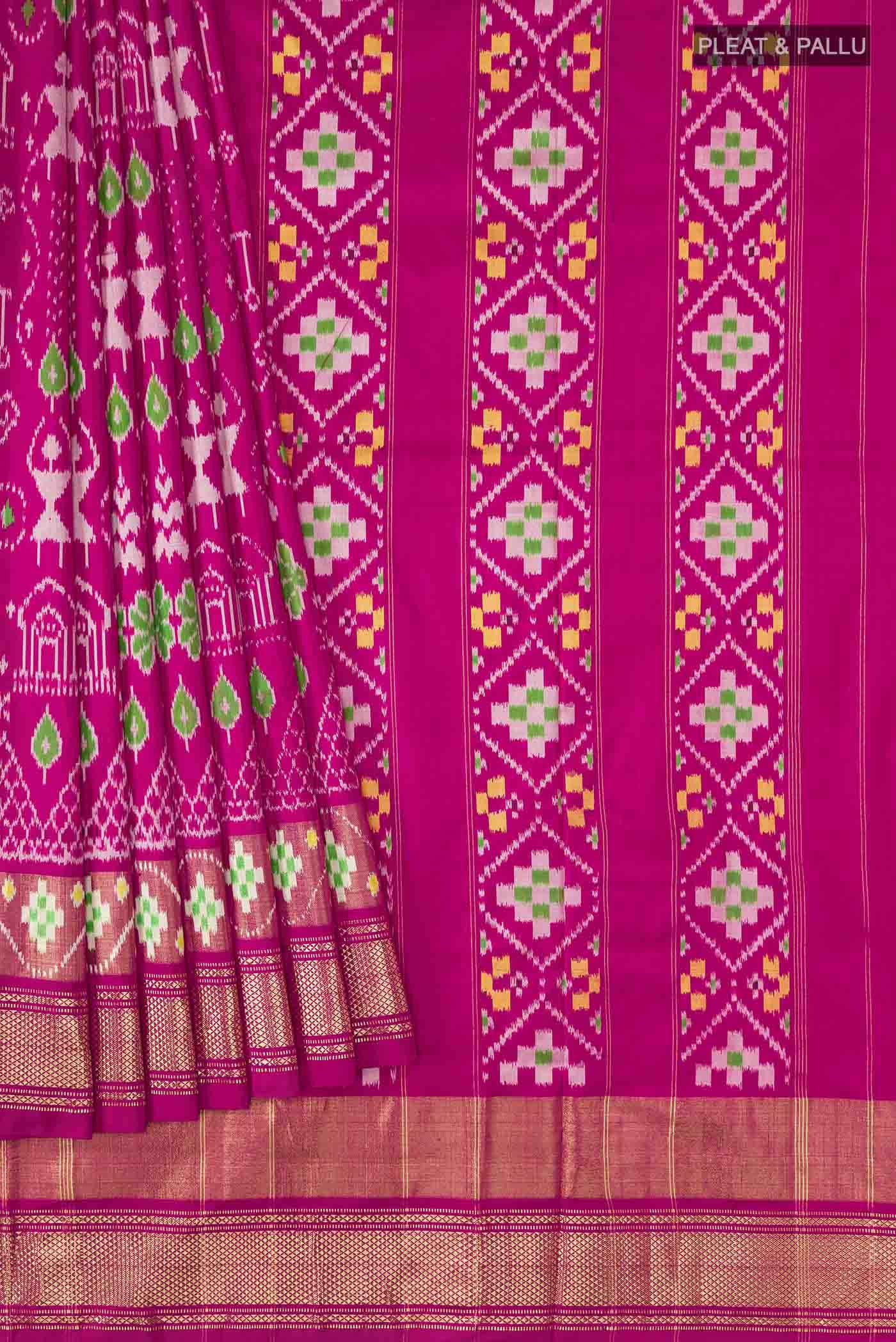 Pink Pochampally Silk Saree