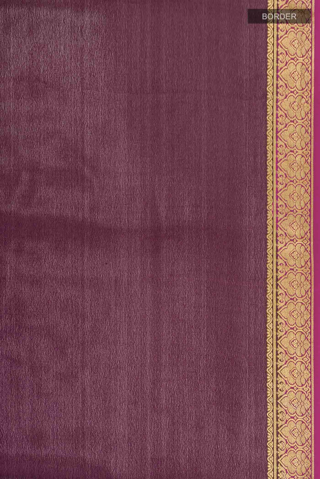 Brown Mysore Crepe Saree