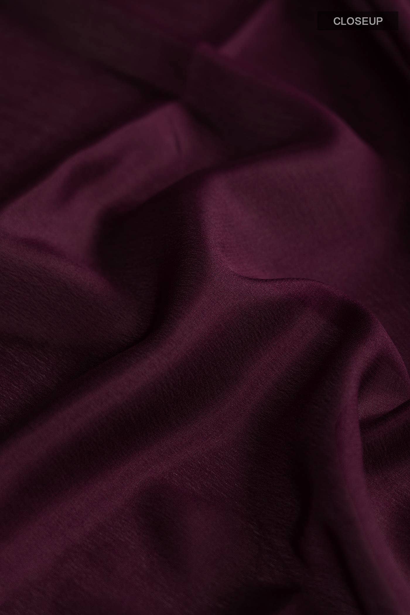 Brown Mysore Crepe Saree