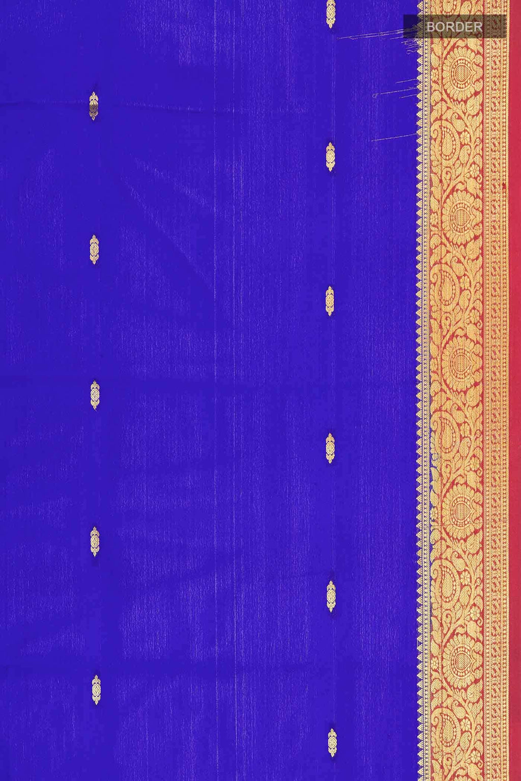Blue Mysore Crepe Saree