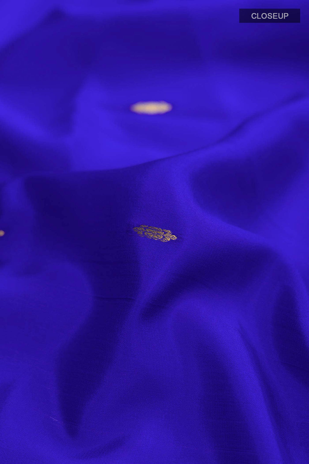 Blue Mysore Crepe Saree