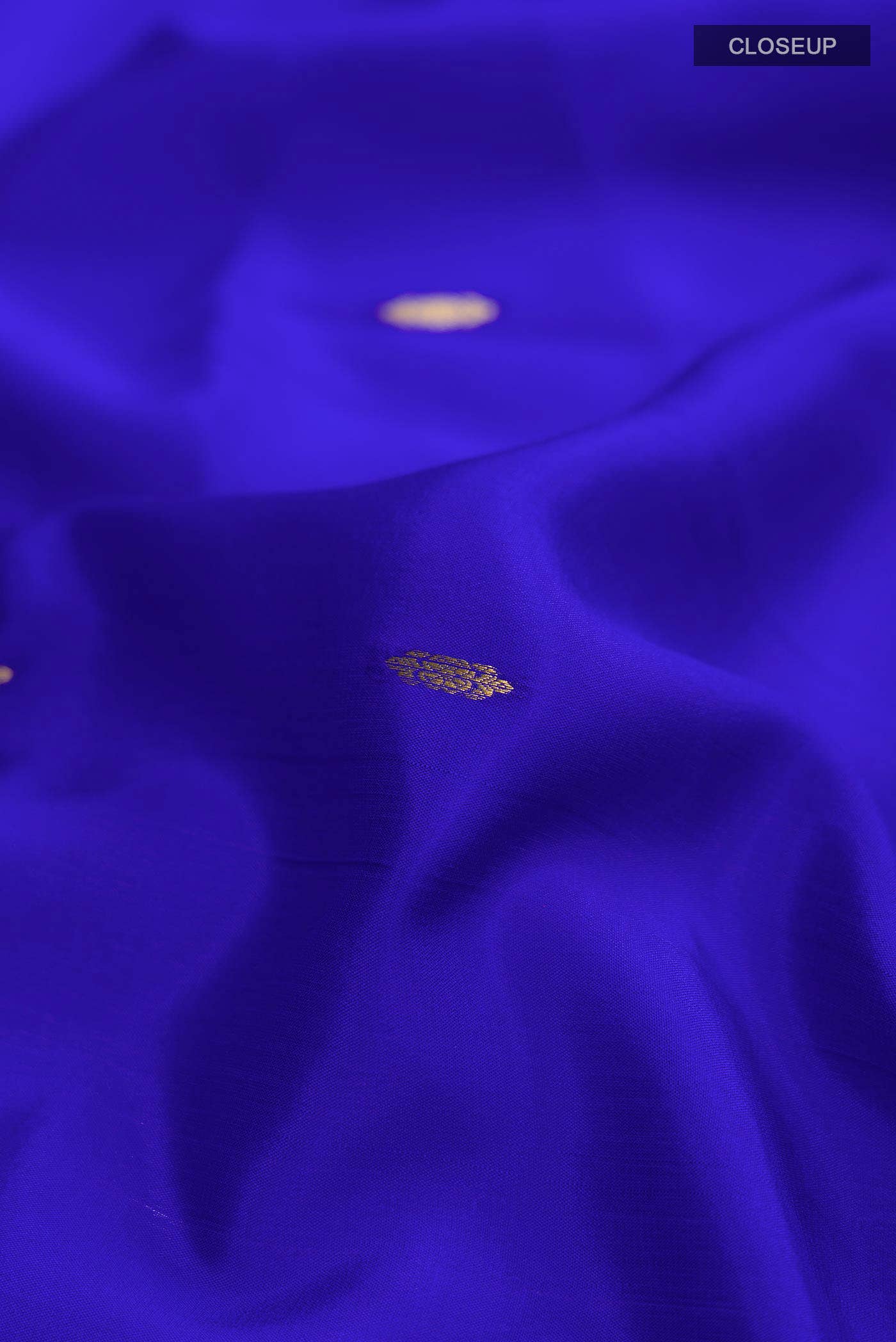 Blue Mysore Crepe Saree