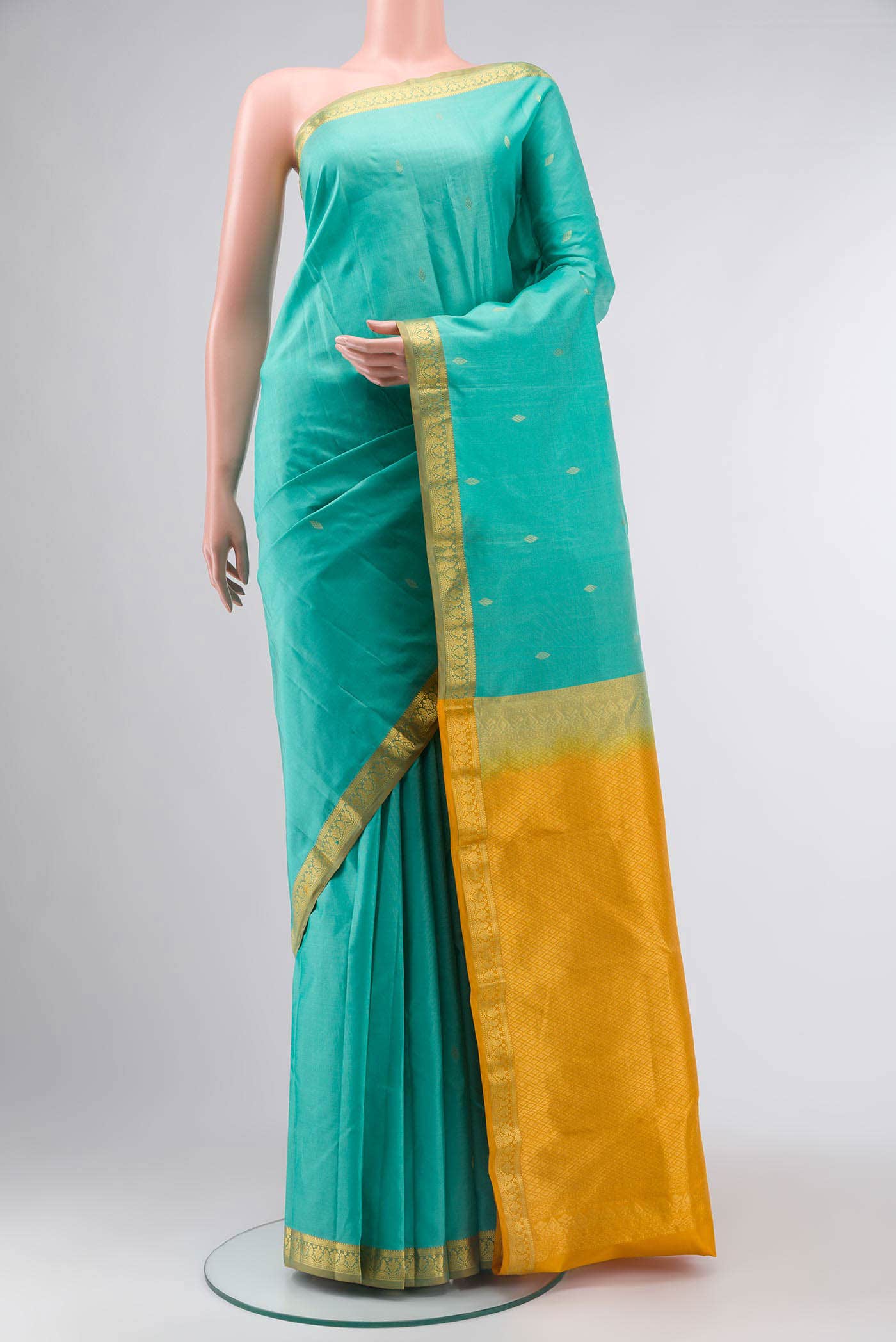 Blue Kanchipuram Silk Saree