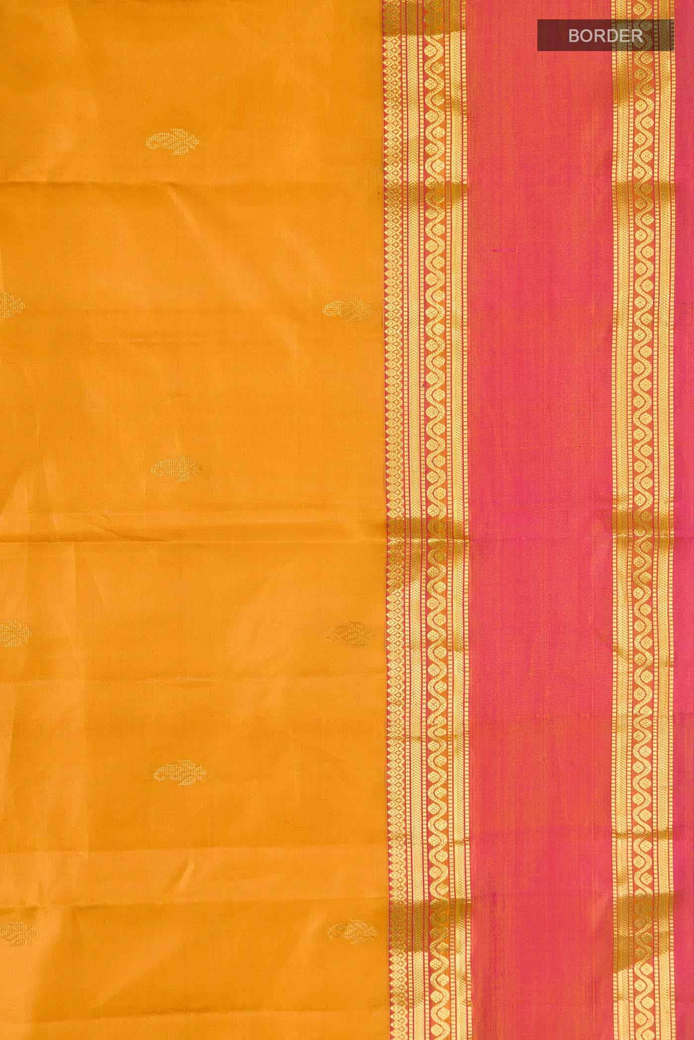 Yellow Kanchipuram Silk Saree