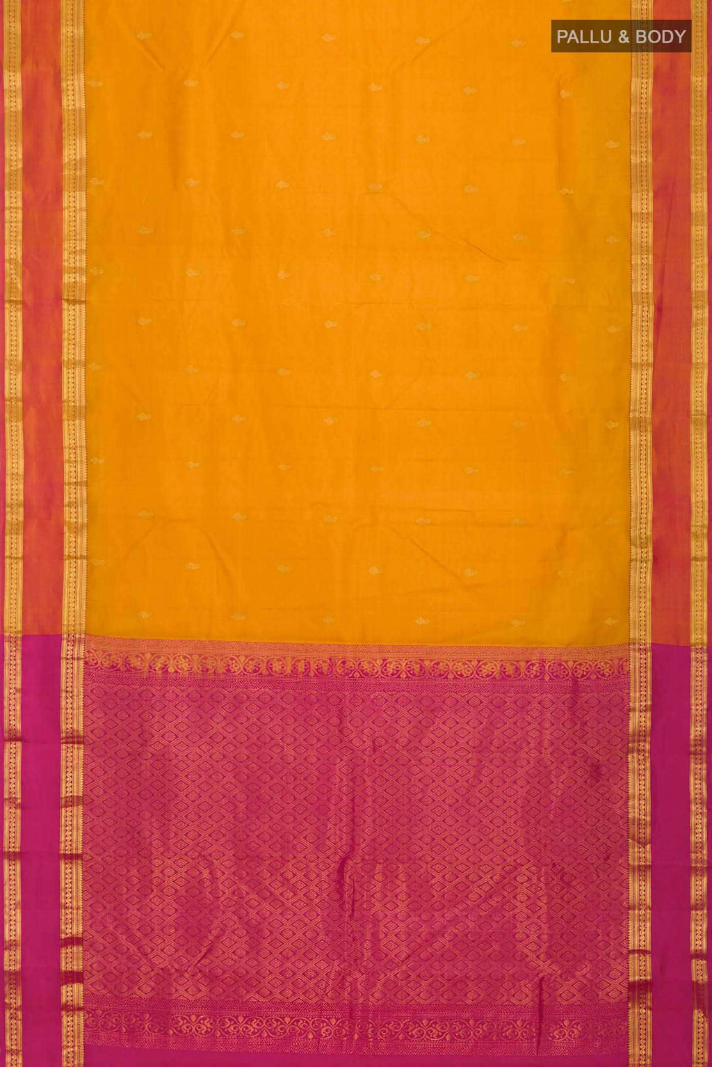 Yellow Kanchipuram Silk Saree