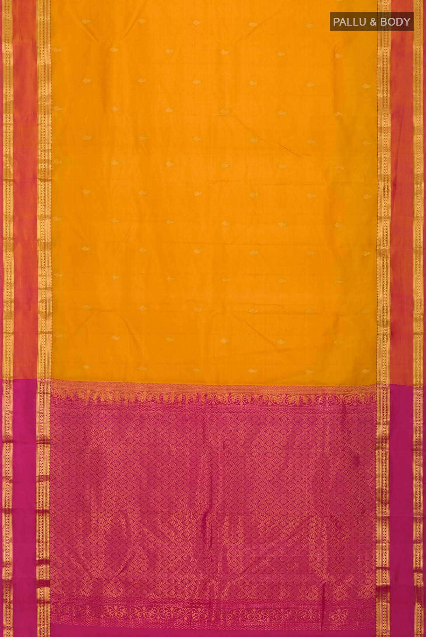 Yellow Kanchipuram Silk Saree
