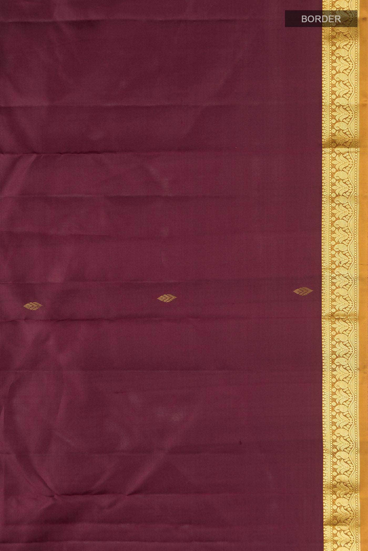 Brown Kanchipuram Silk Saree