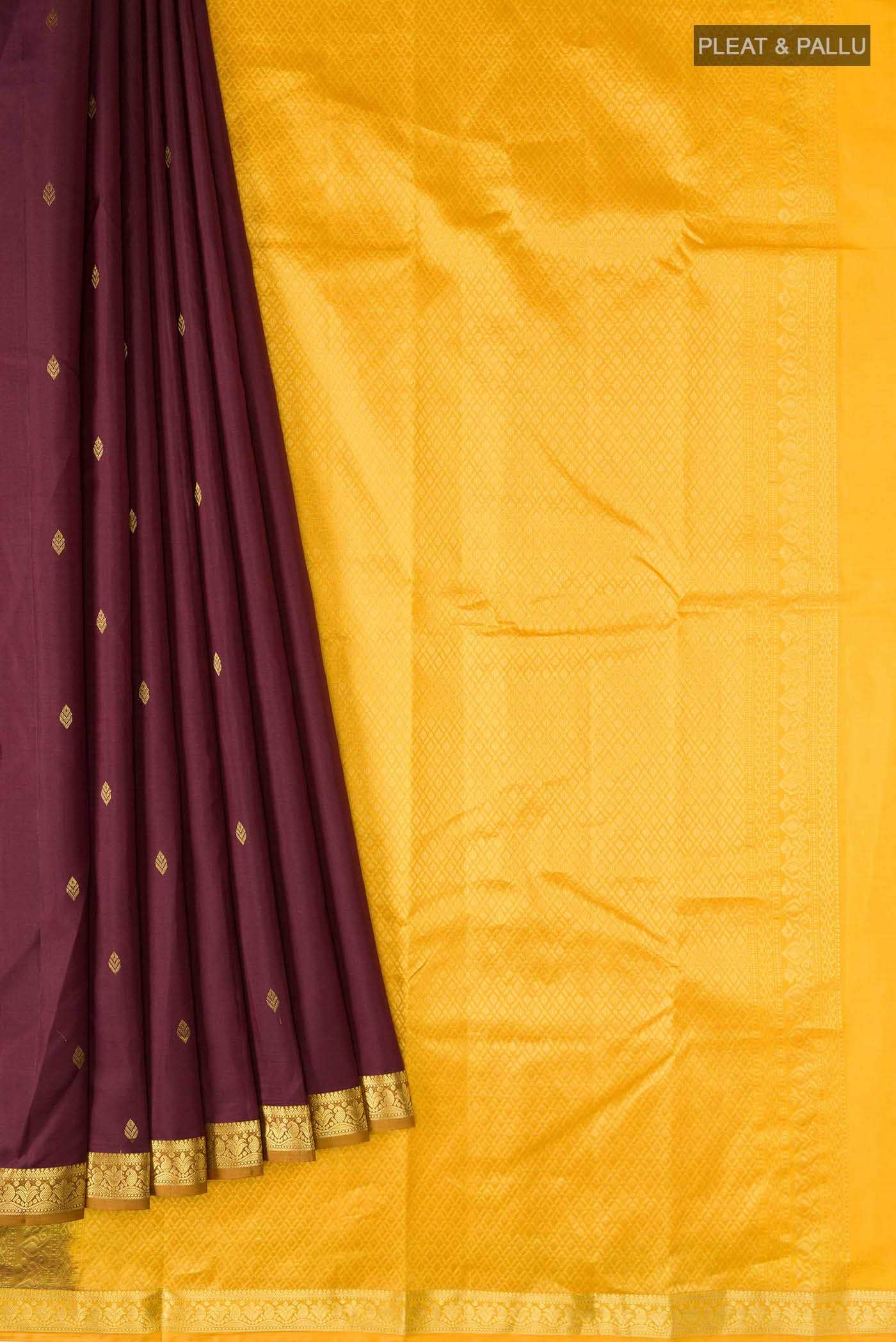 Brown Kanchipuram Silk Saree