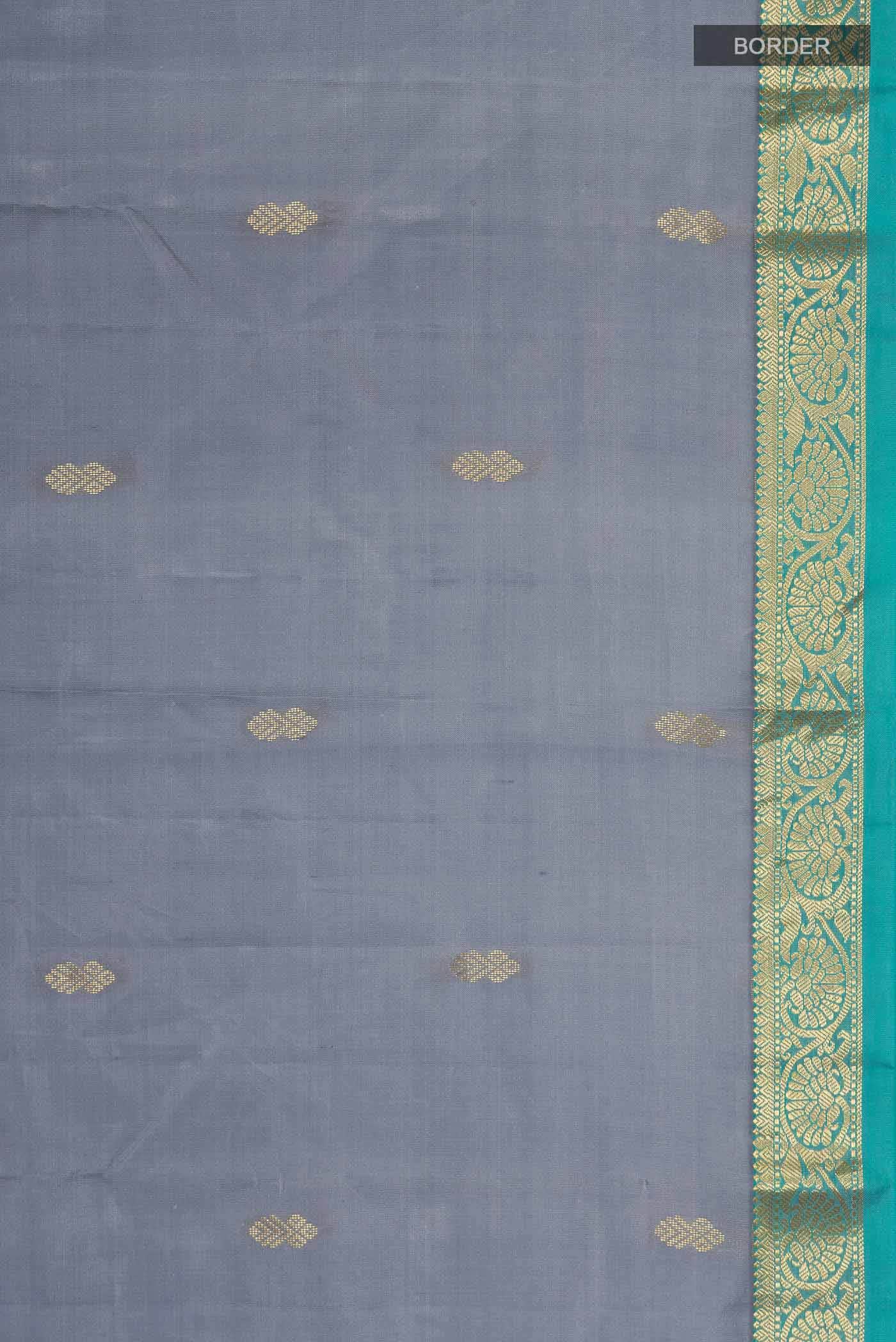 Grey Kanchipuram Silk Saree