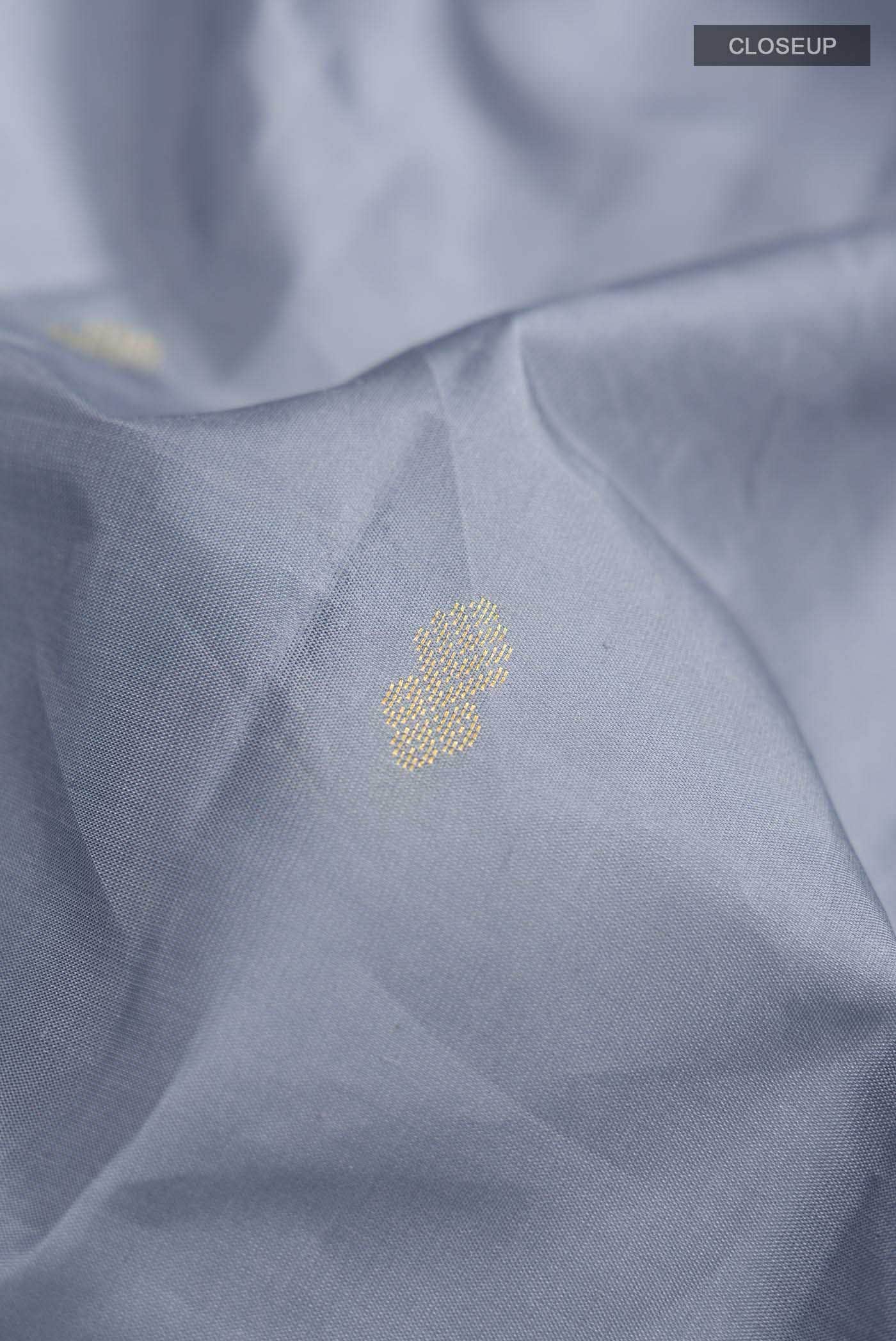 Grey Kanchipuram Silk Saree