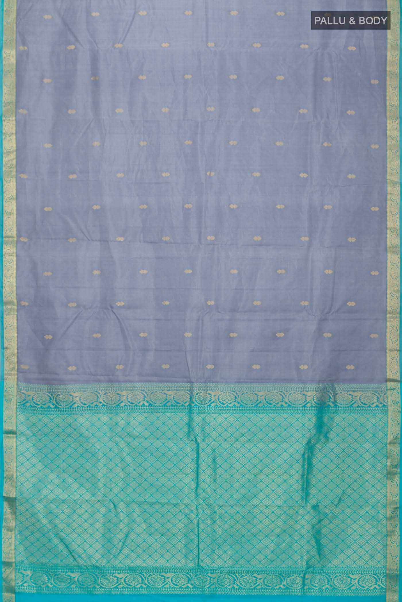 Grey Kanchipuram Silk Saree