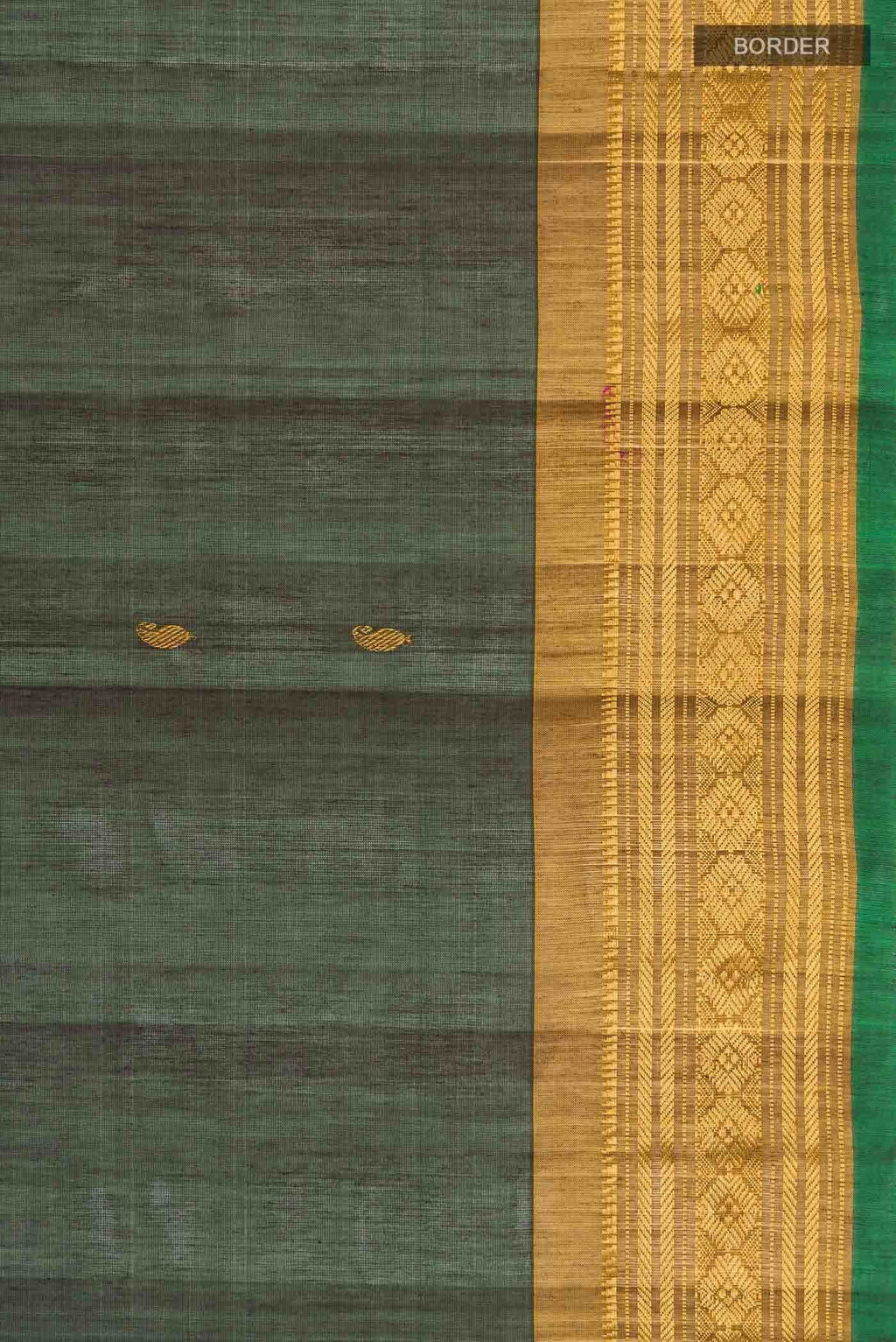 Green Gadwal Silk Cotton Saree