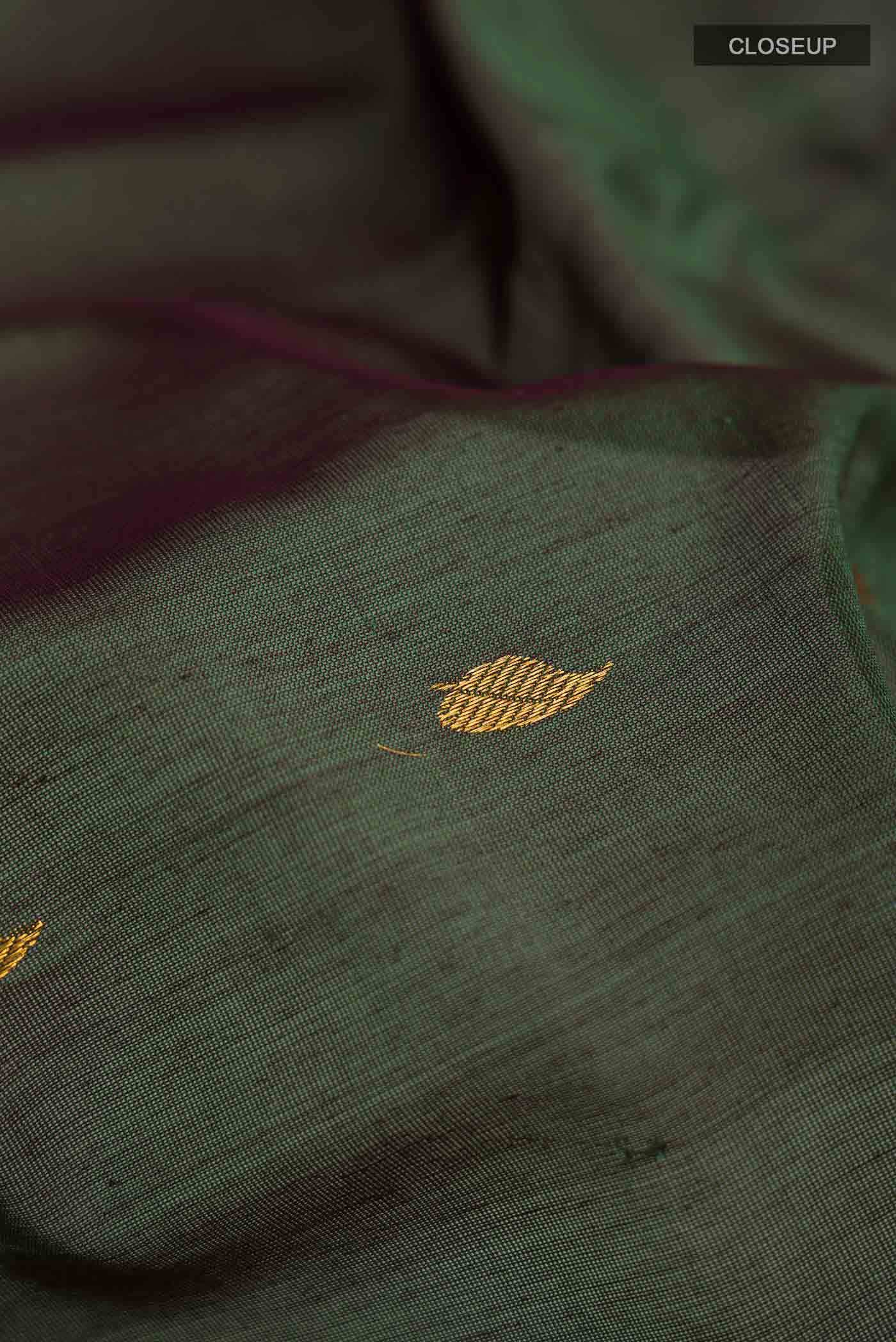 Green Gadwal Silk Cotton Saree