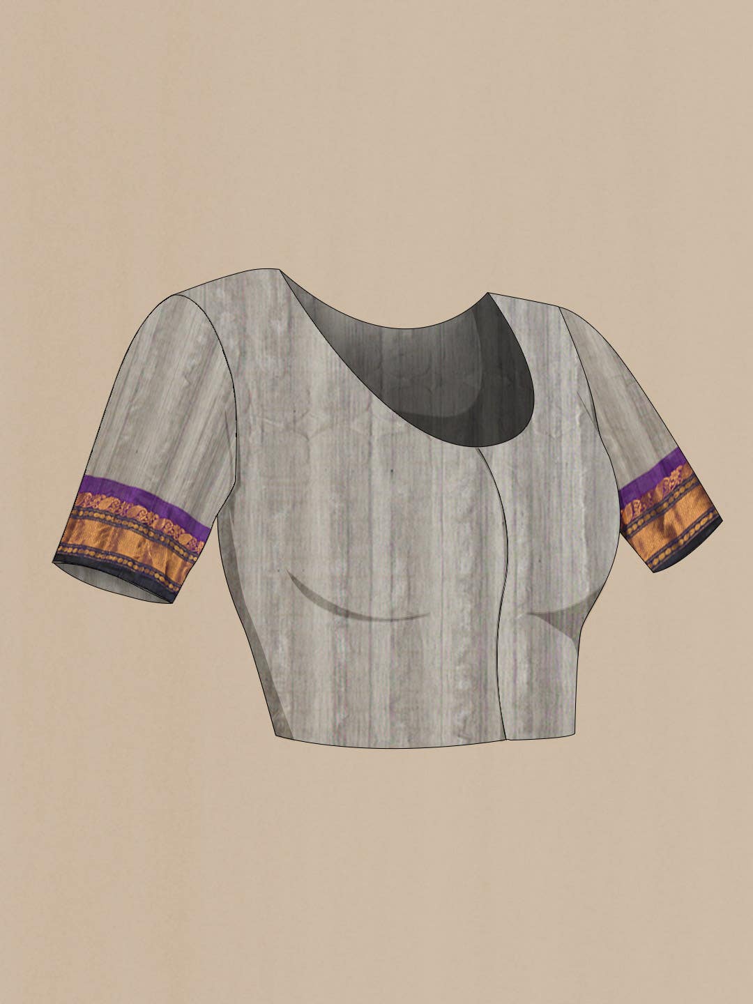 Grey Gadwal Silk Cotton Saree