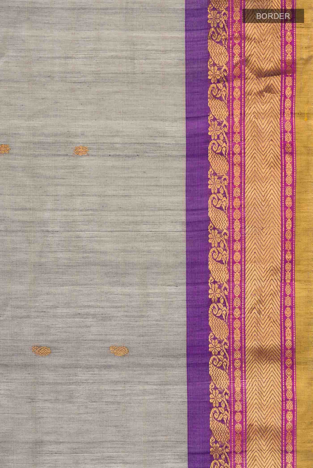 Grey Gadwal Silk Cotton Saree