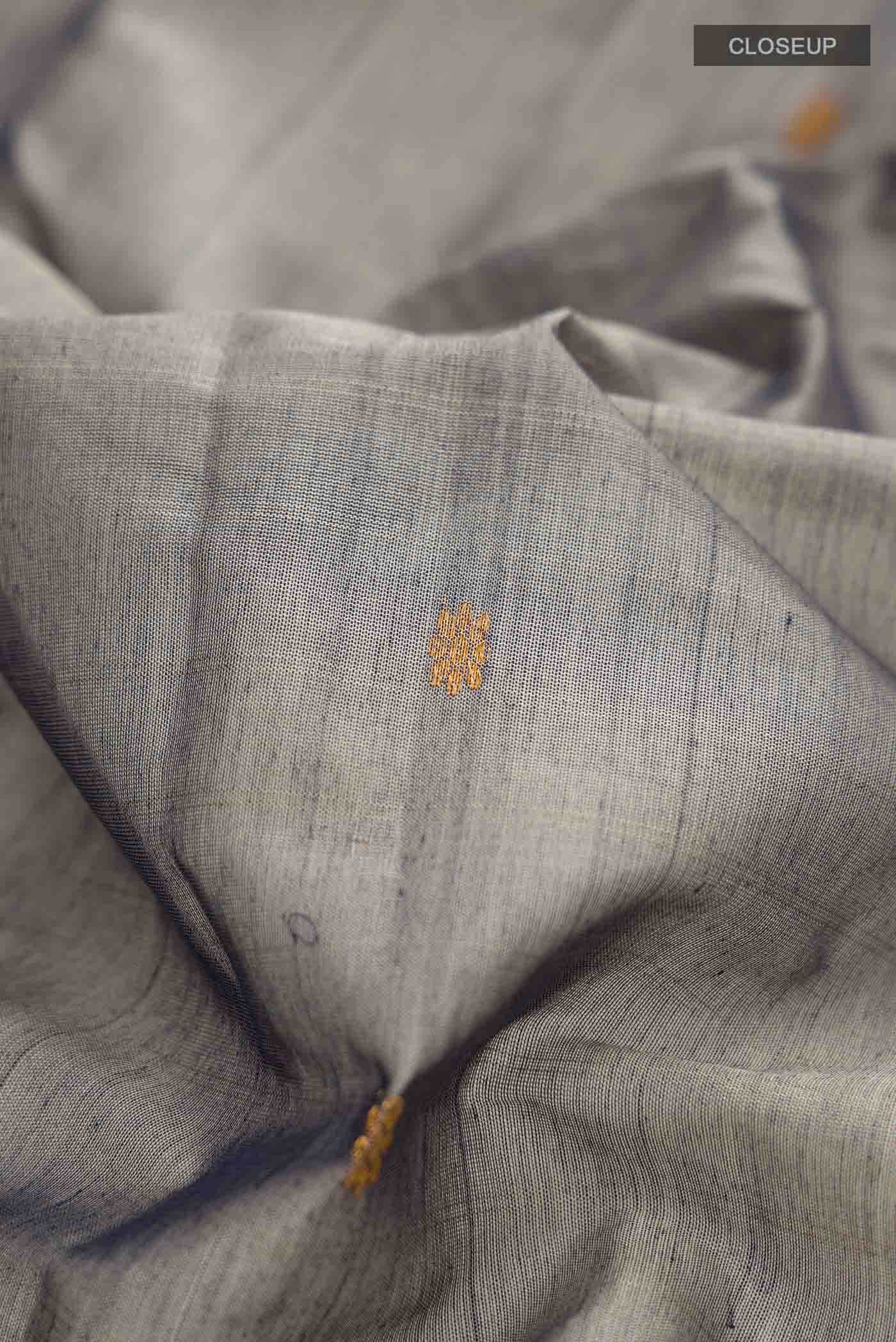 Grey Gadwal Silk Cotton Saree