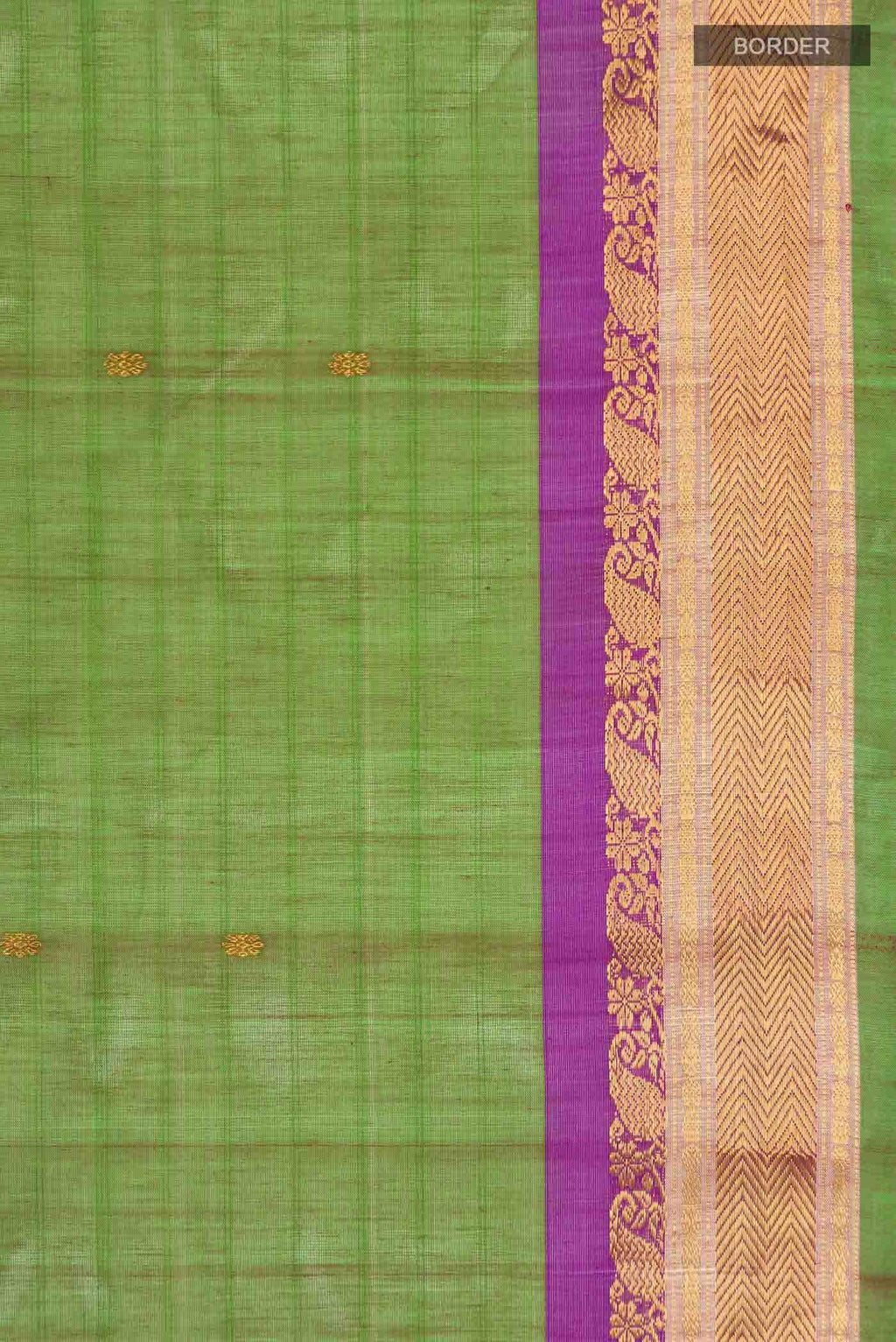 Green Gadwal Silk Cotton Saree