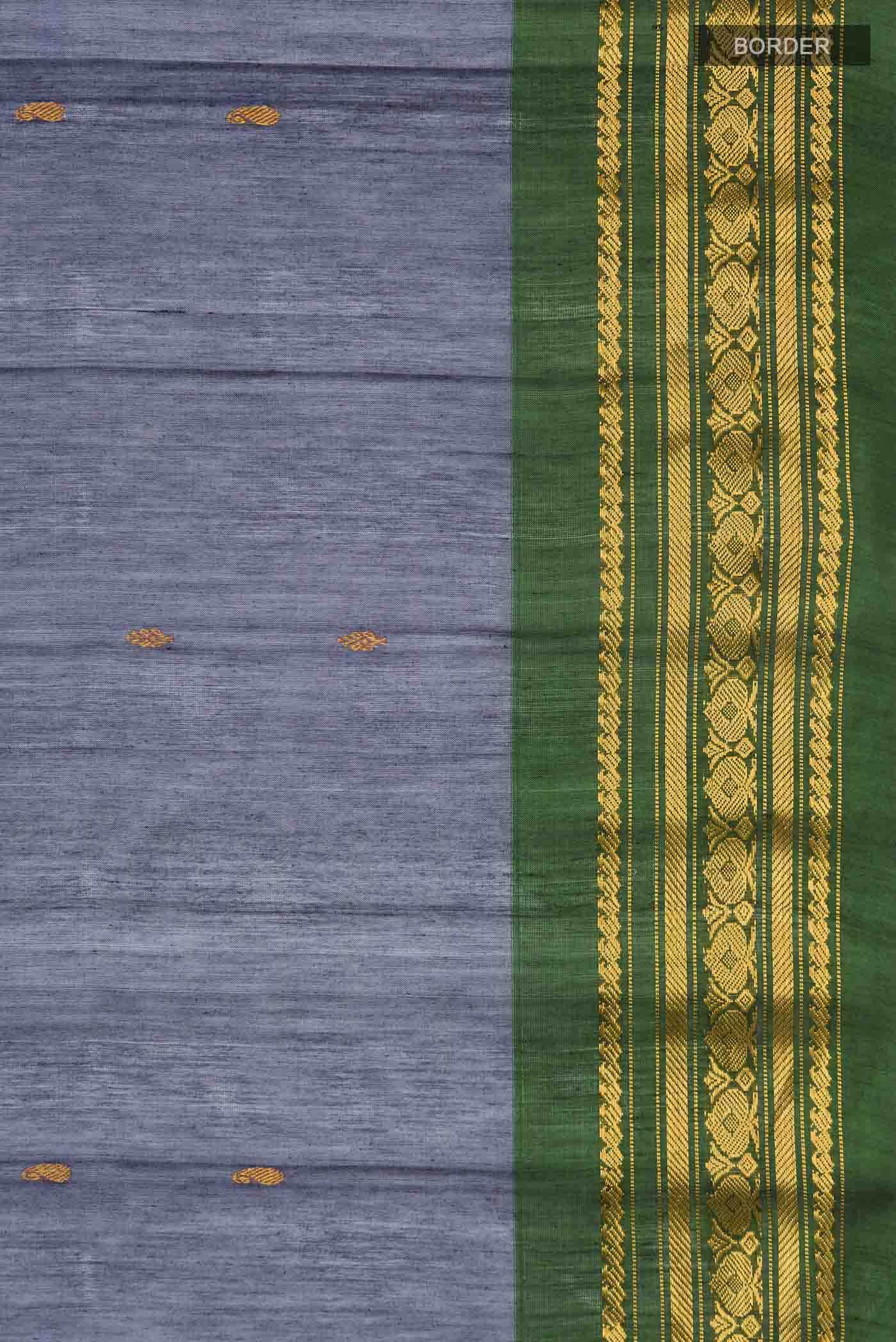 Blue Gadwal Silk Cotton Saree