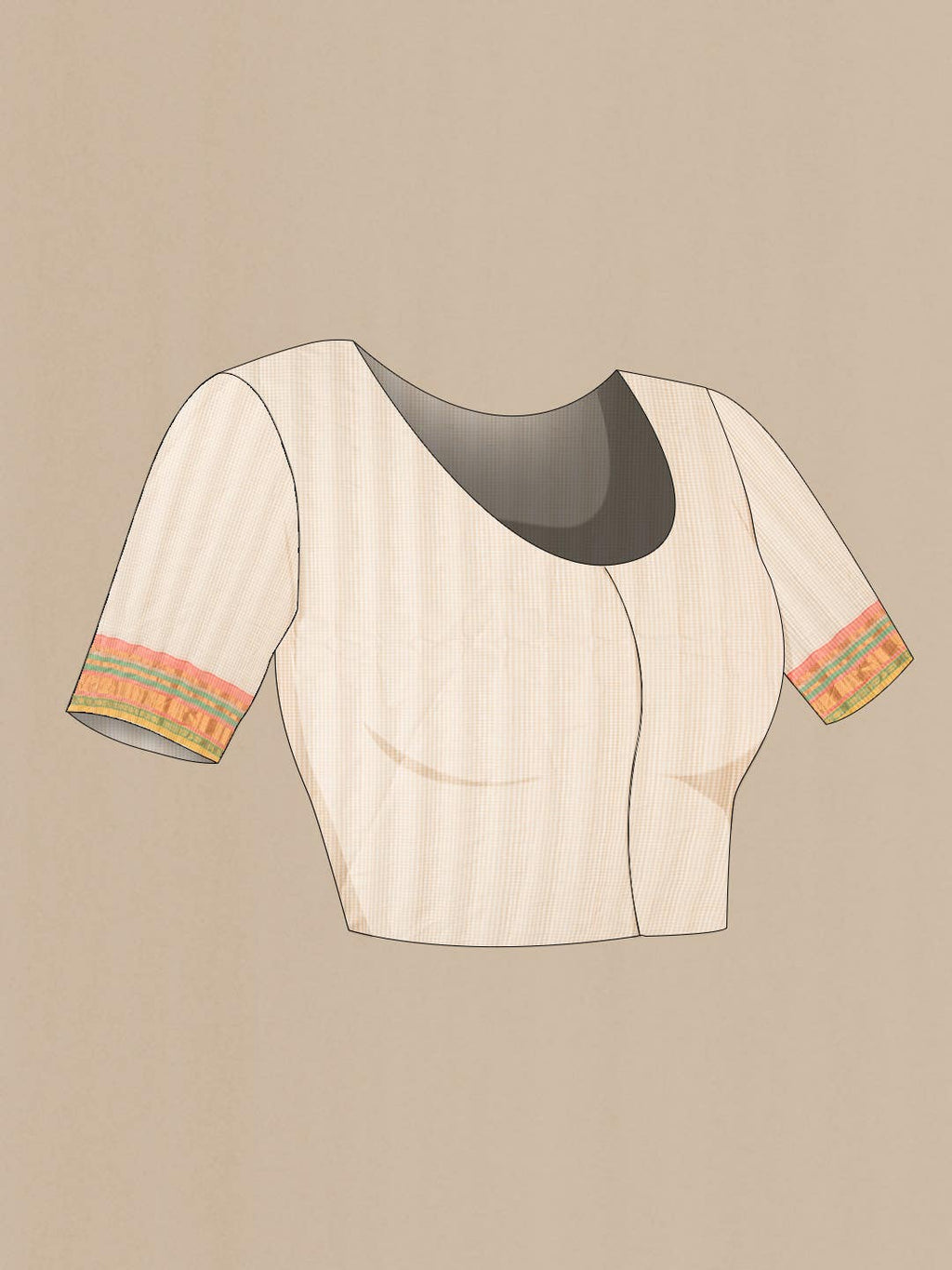 Cream Gadwal Silk Cotton Saree