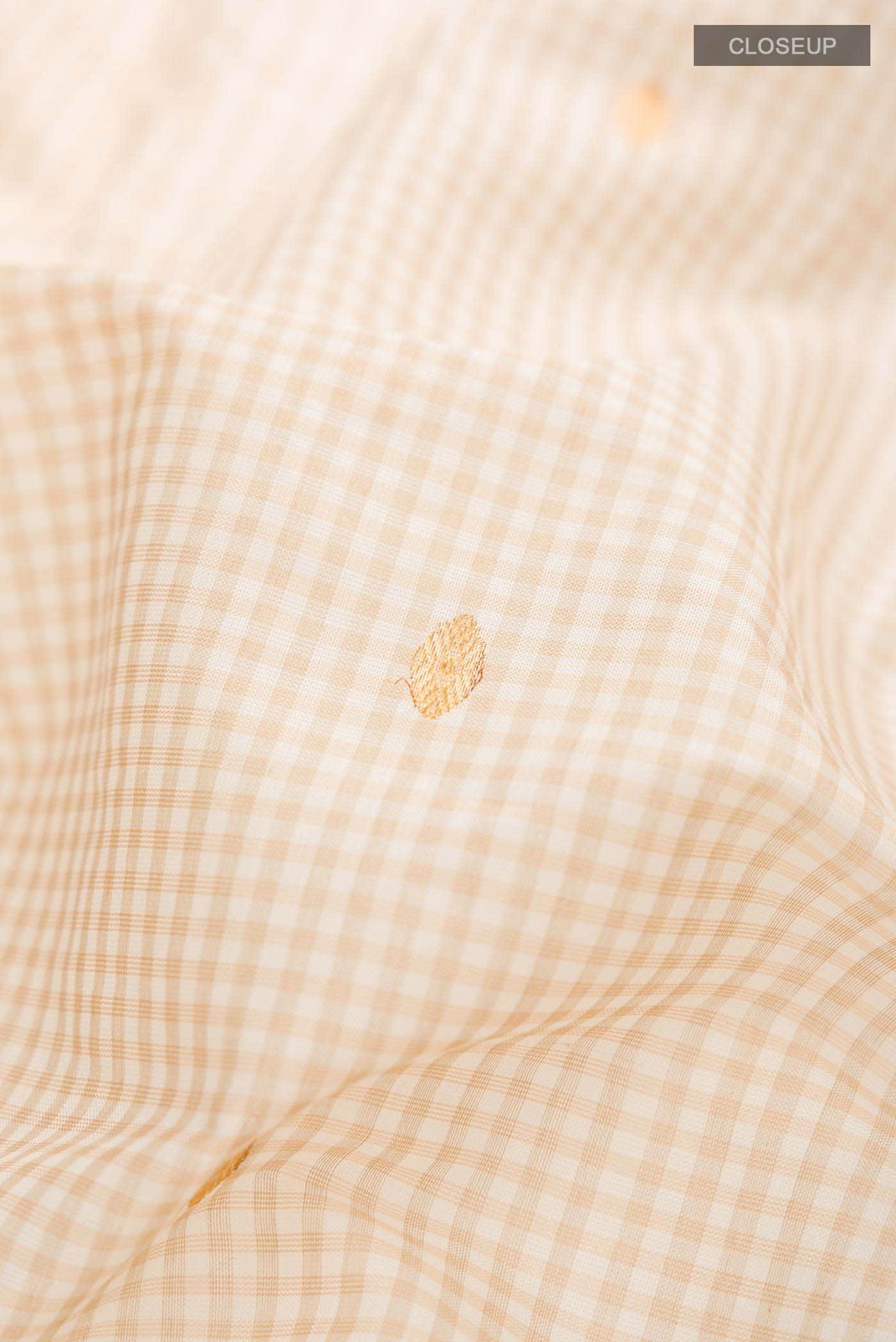 Cream Gadwal Silk Cotton Saree