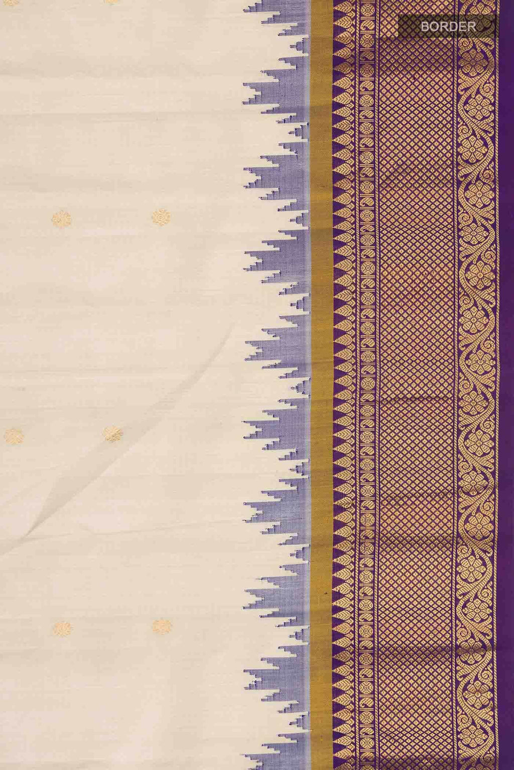 Beige Gadwal Silk Saree