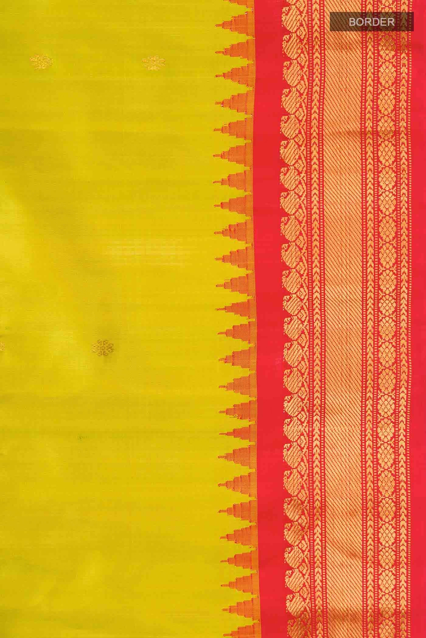 Green Gadwal Silk Saree