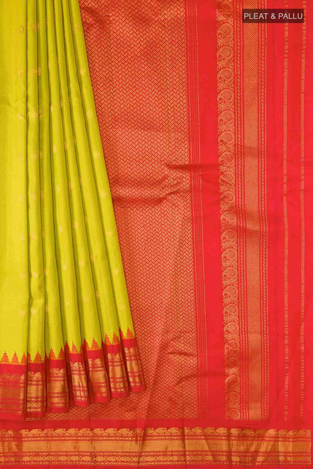 Green Gadwal Silk Saree