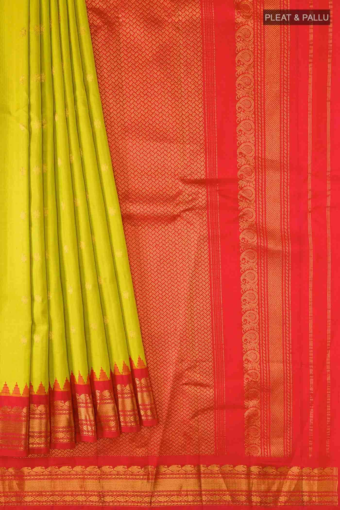 Green Gadwal Silk Saree